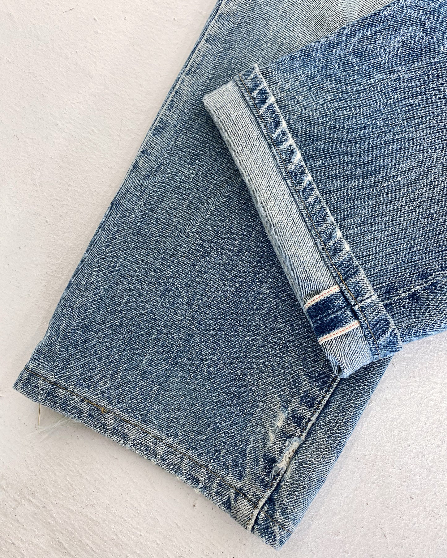 Levis 1992 502xx Japan Big E Selvedge Denim Hellblau 