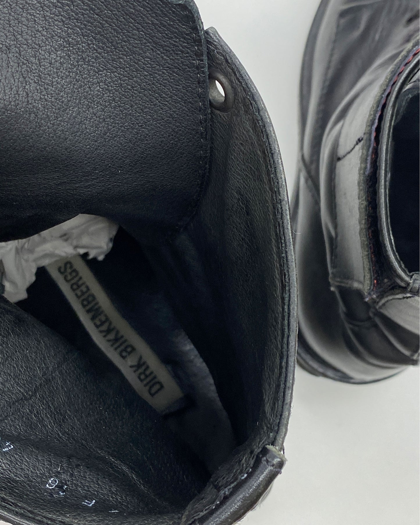Dirk Bikkembergs 1990s Heel Holes Velcro Square Toe Ankle Boots Black