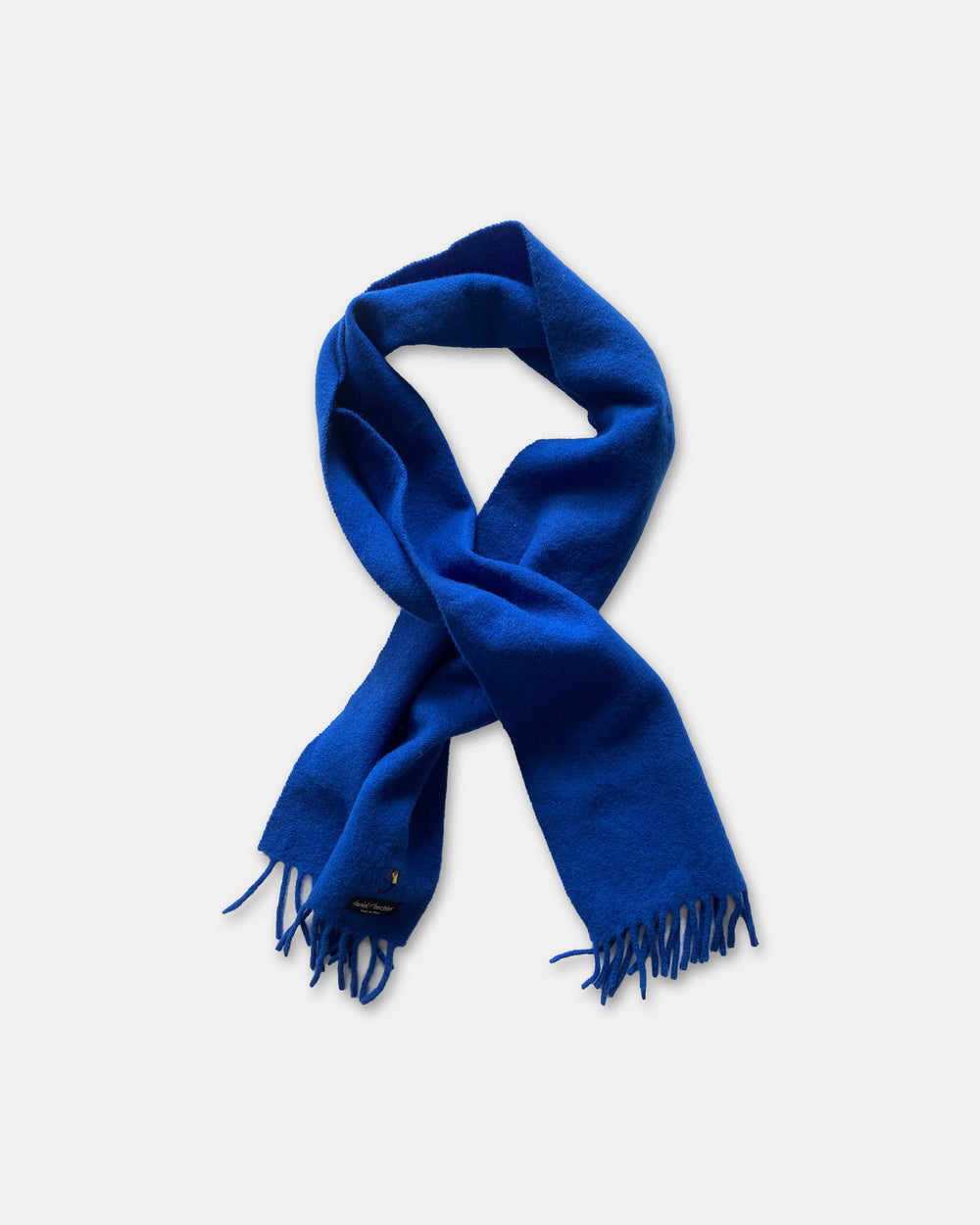 Daniel Hechter 2000s Lambswool Scarf Blue