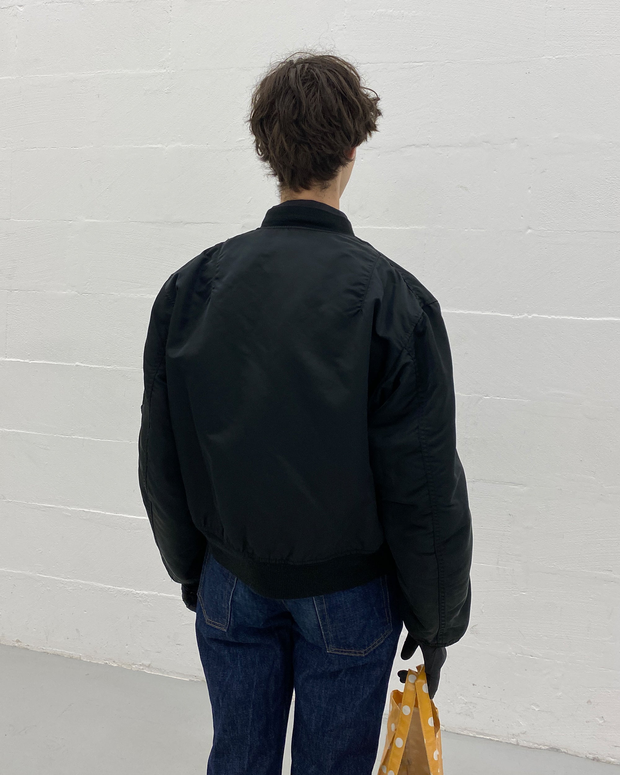 anytee 90‘s MA-1 ALPHA made in USA BLACK Alpha Industries 1990s Made in USA MA-1 Bomber Jacket Black