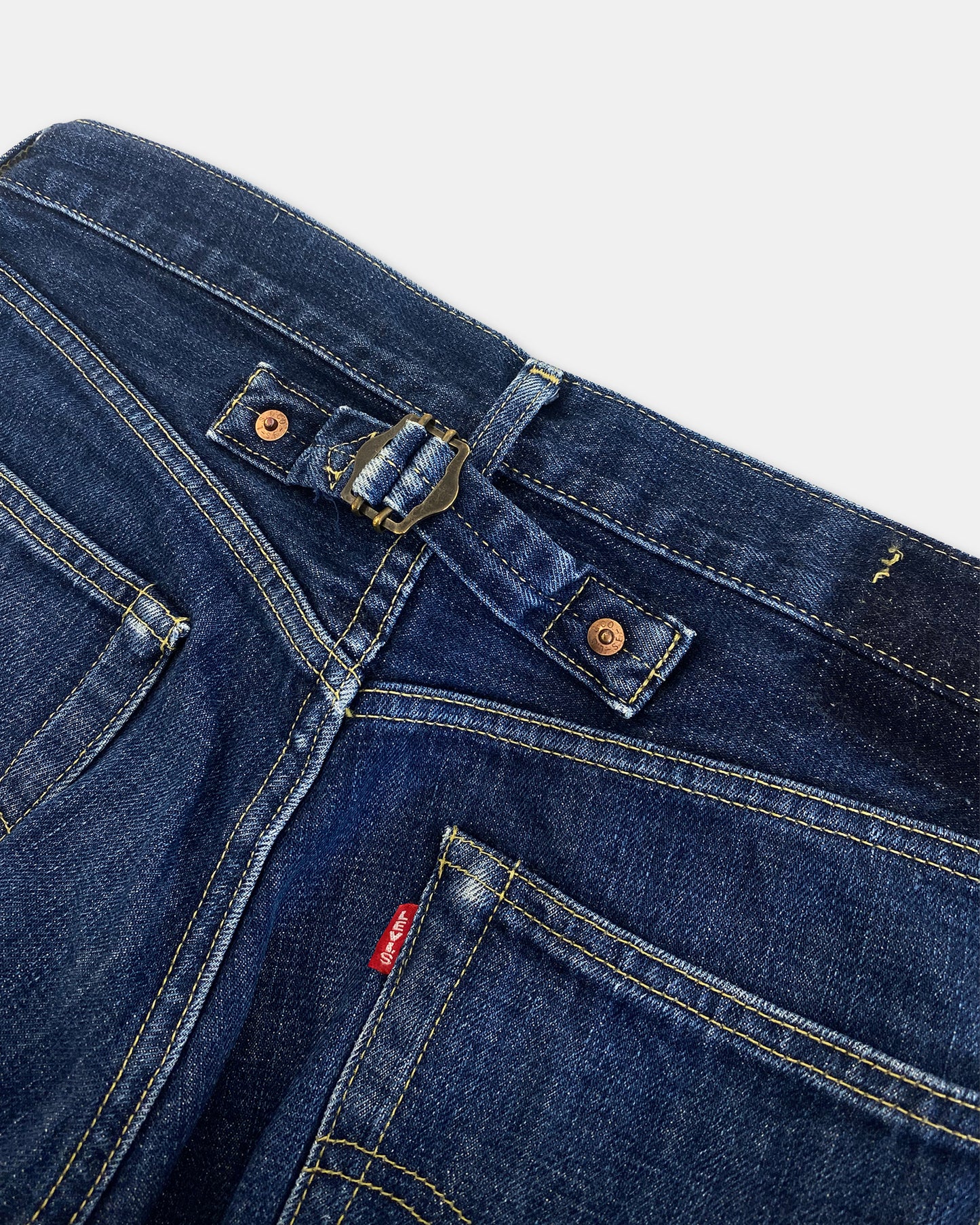 Levis 1990er 702xx Japan Big E Buckleback Selvedge Denim Blau 