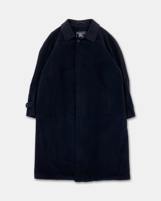 Burberrys 1990s Camelhair Coat Navy