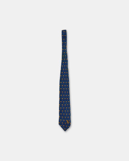 Burberrys 1990s Pattern Tie Blue