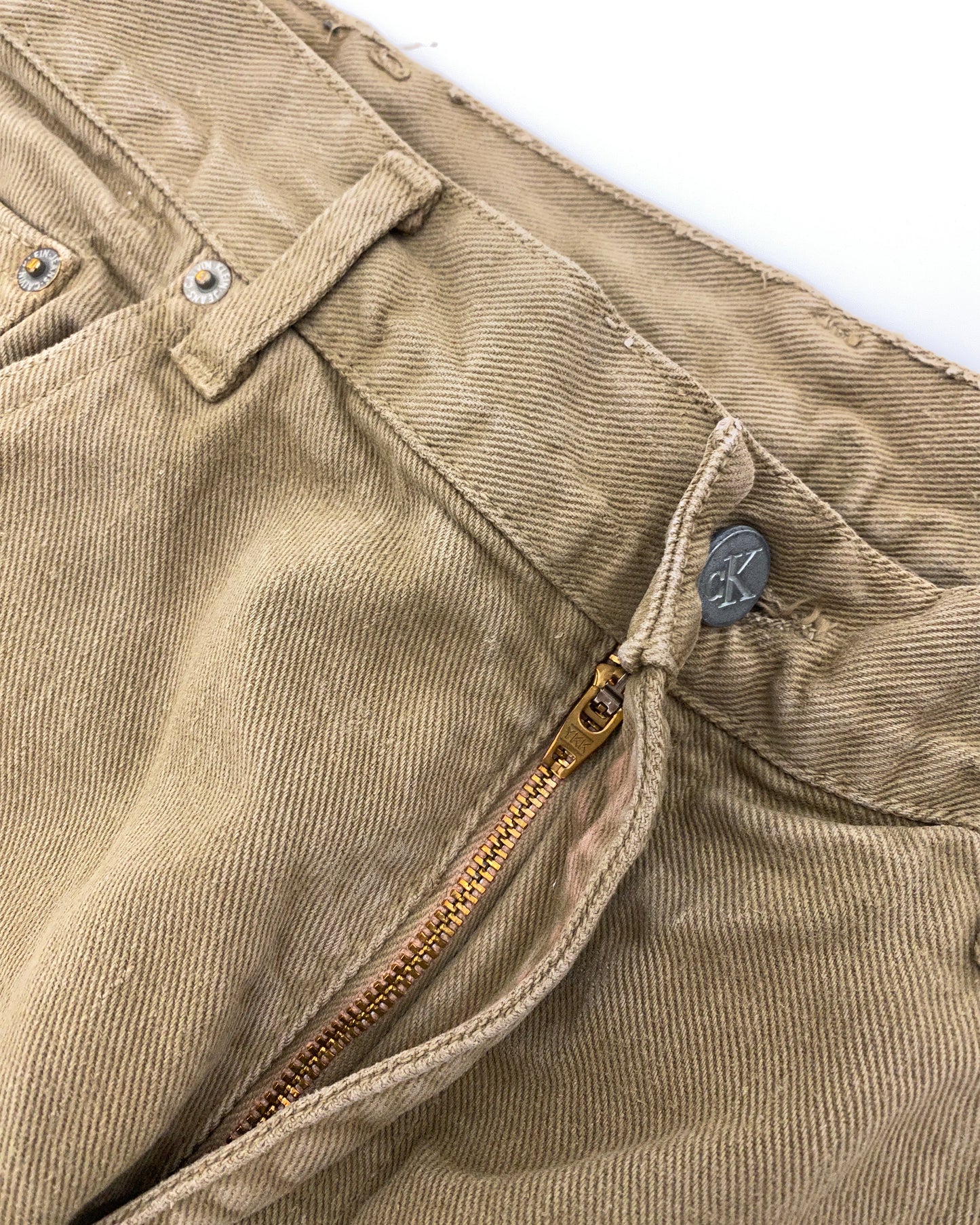 Calvin Klein 1990s Made in USA Classic Denim Light Brown