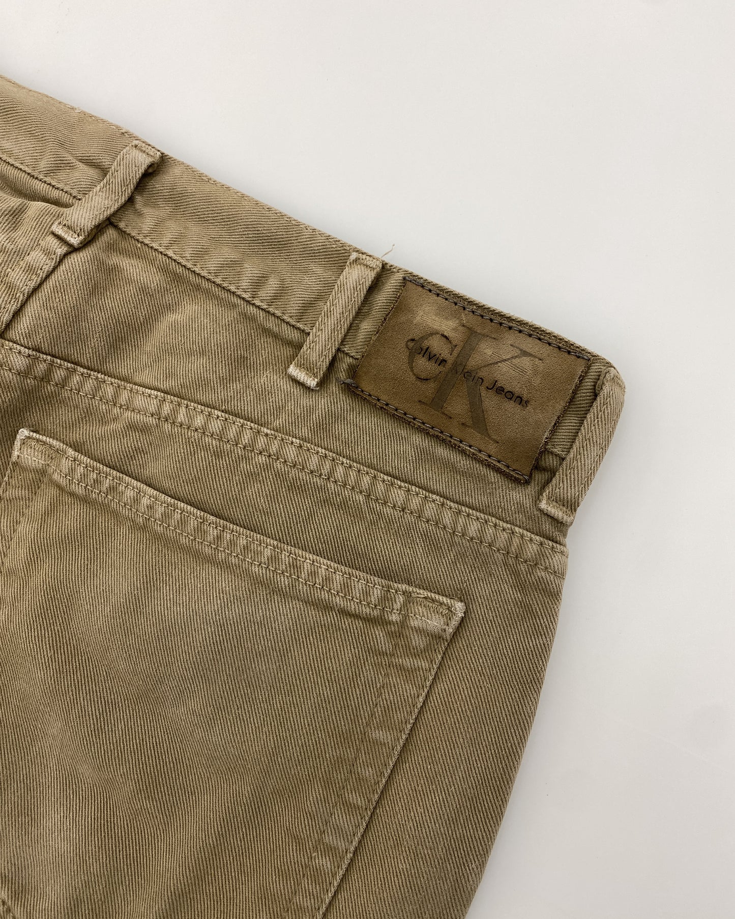 Calvin Klein 1990s Made in USA Classic Denim Light Brown