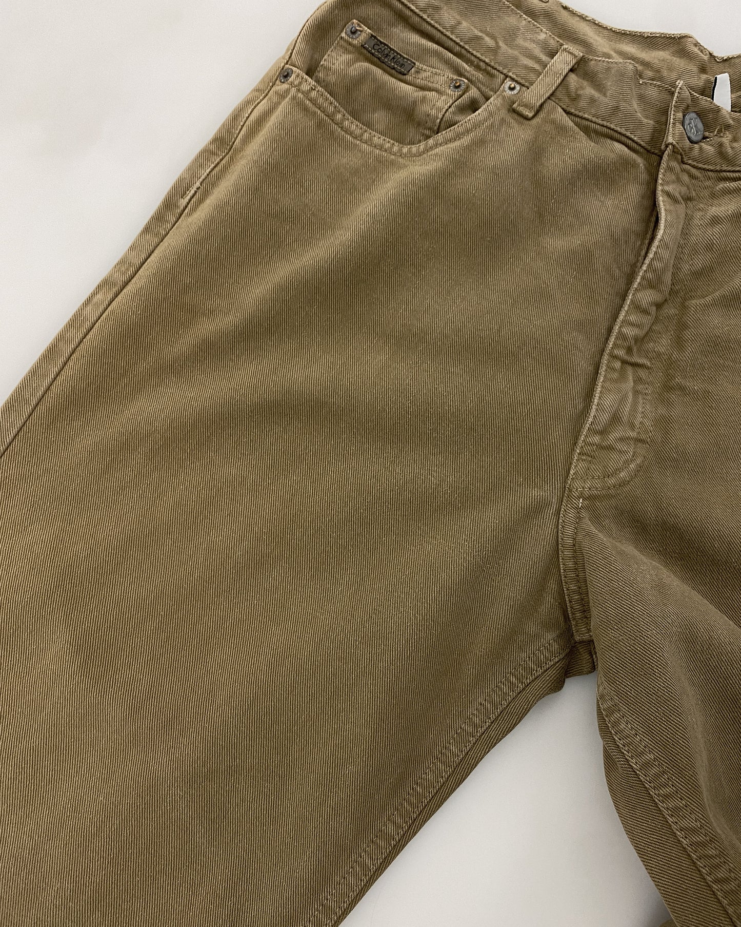 Calvin Klein 1990s Made in USA Classic Denim Light Brown