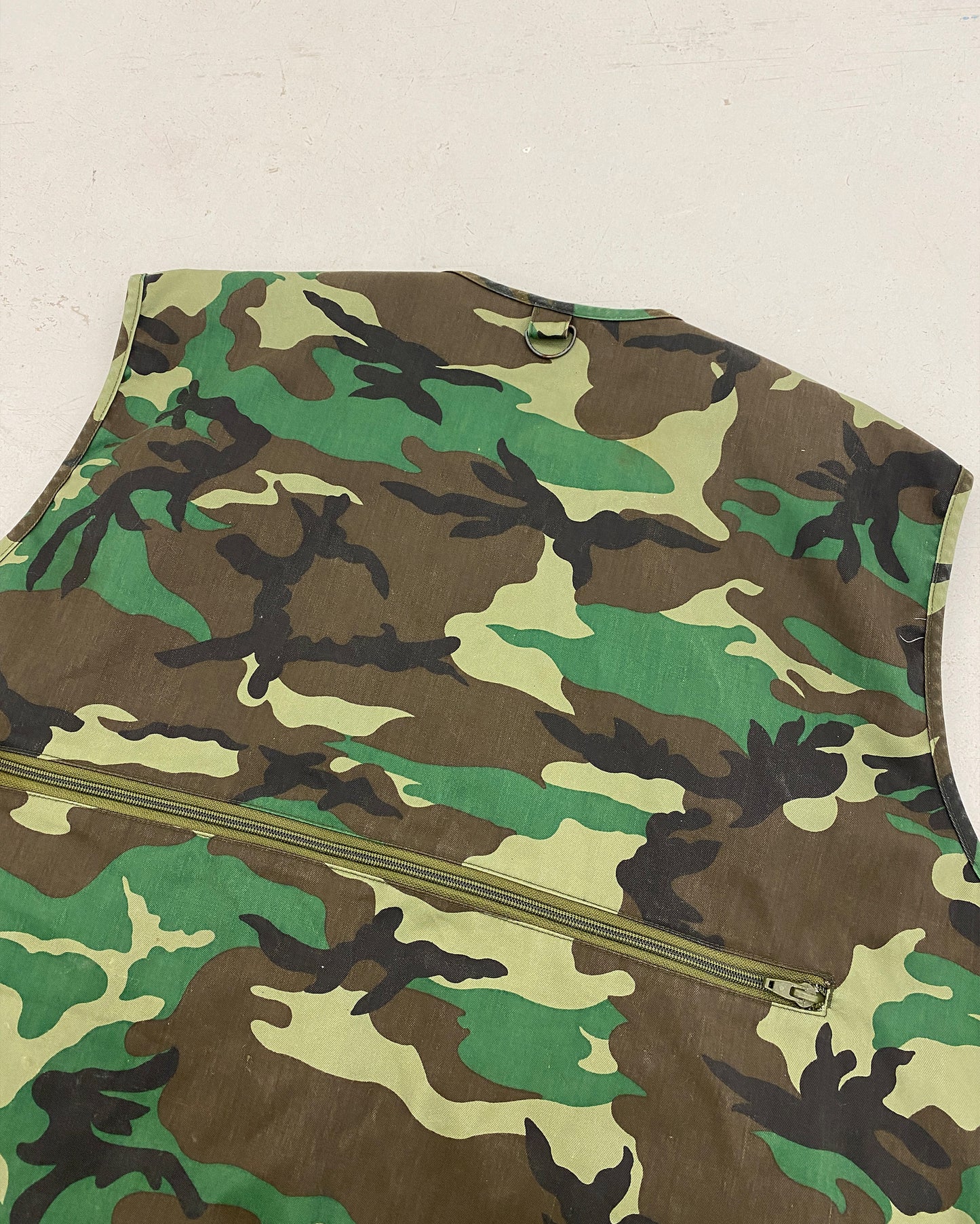 Vintage 1990s Camo USA Vest Green