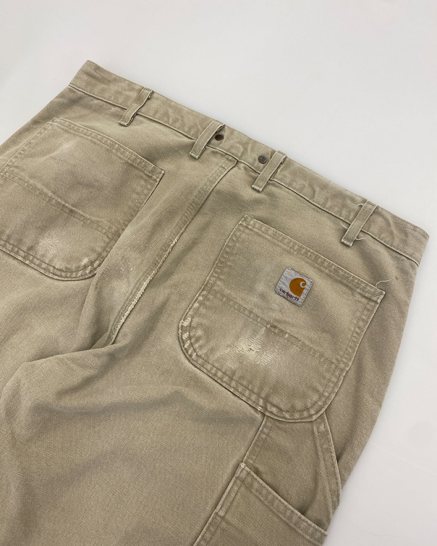 Carhartt 2000s Straight Fit Dungaree Pants Beige