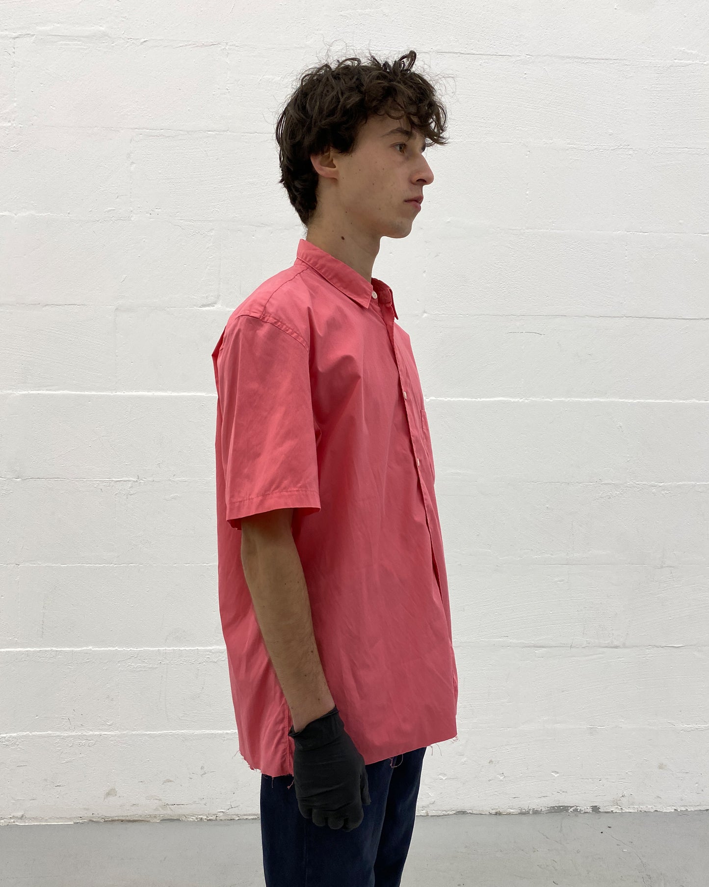 Comme des Garçons Shirt 2000s Short Sleeve Shirt Pink