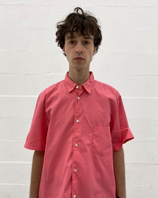 Comme des Garçons Hemd 2000er Kurzarmhemd Rosa 