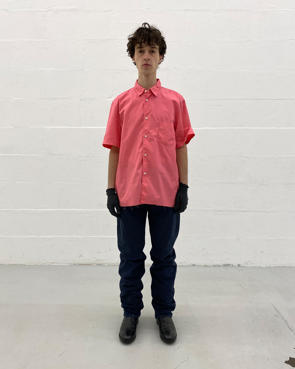 Comme des Garçons Shirt 2000s Short Sleeve Shirt Pink