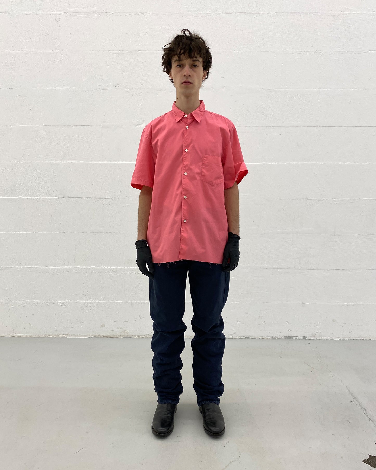 Comme des Garçons Shirt 2000s Short Sleeve Shirt Pink