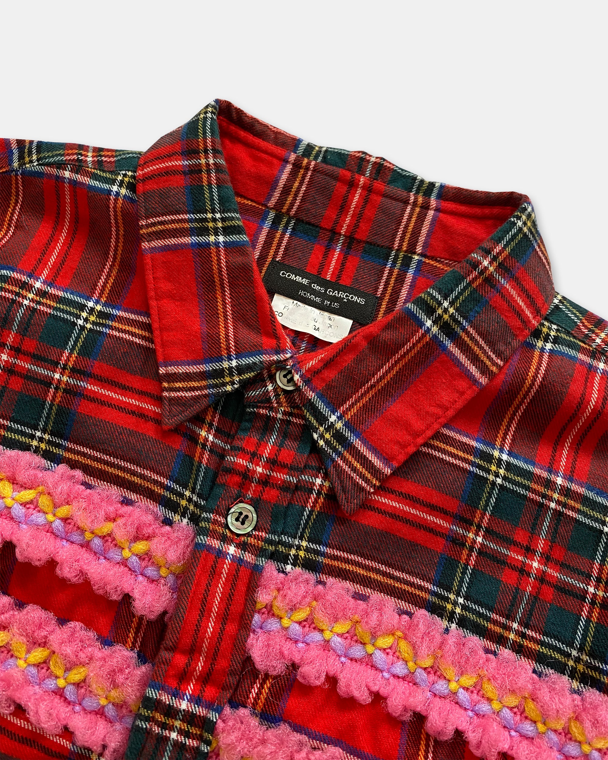 Comme des Garçons Homme Plus AD2004 Tartan Shirt Red