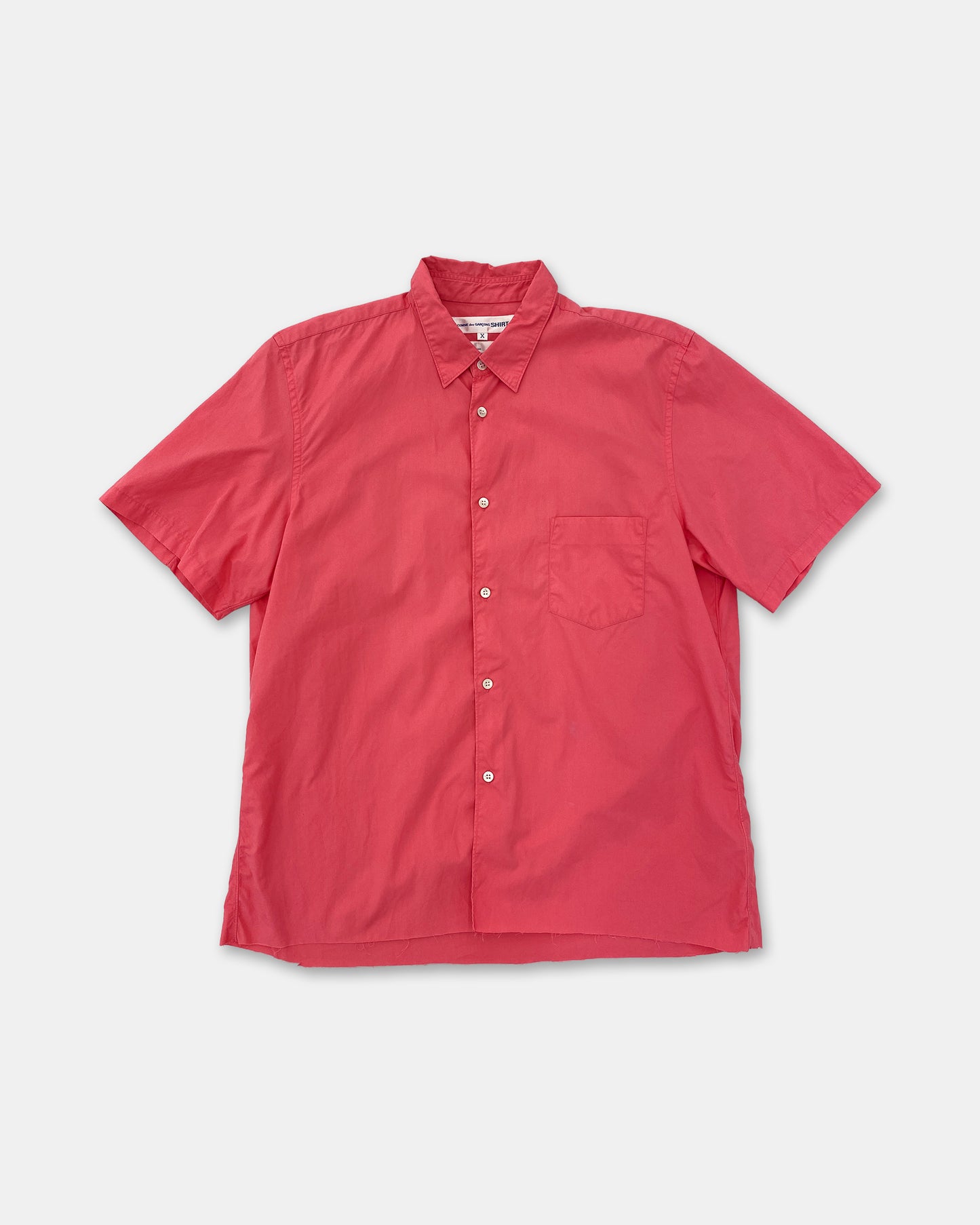 Comme des Garçons Hemd 2000er Kurzarmhemd Rosa 