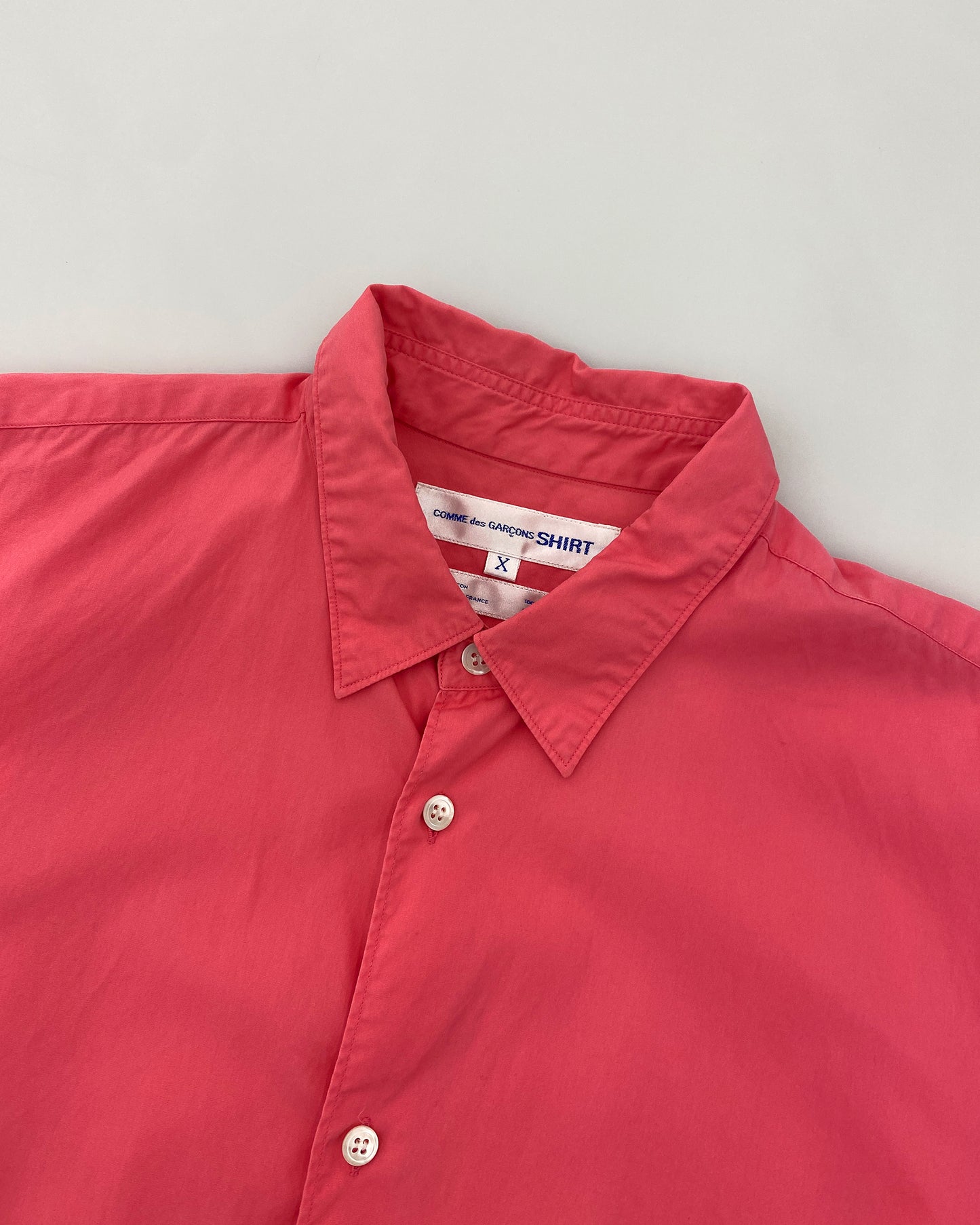 Comme des Garçons Shirt 2000s Short Sleeve Shirt Pink