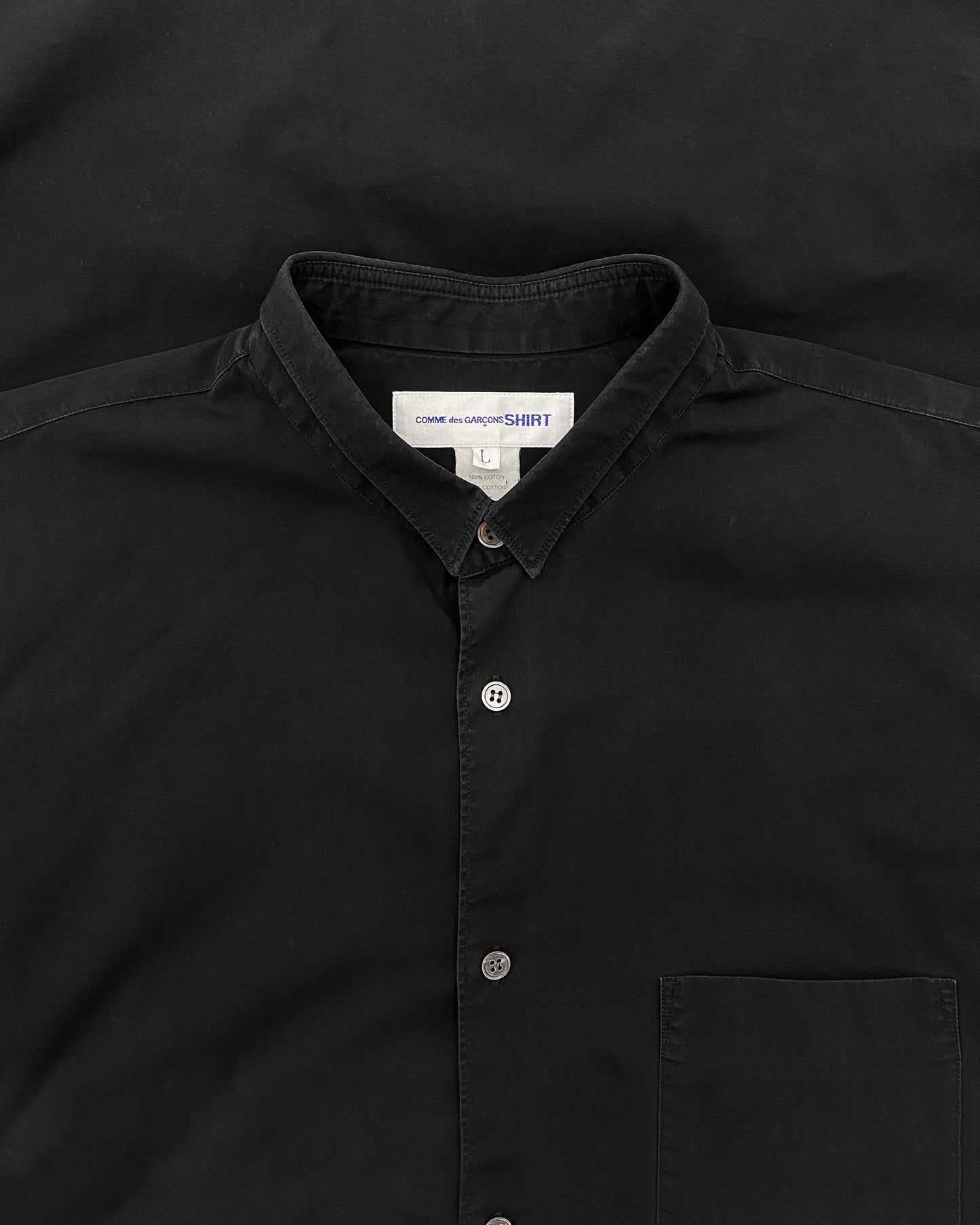 Comme des Garçons Shirt 2000s Small Collar Shirt Black