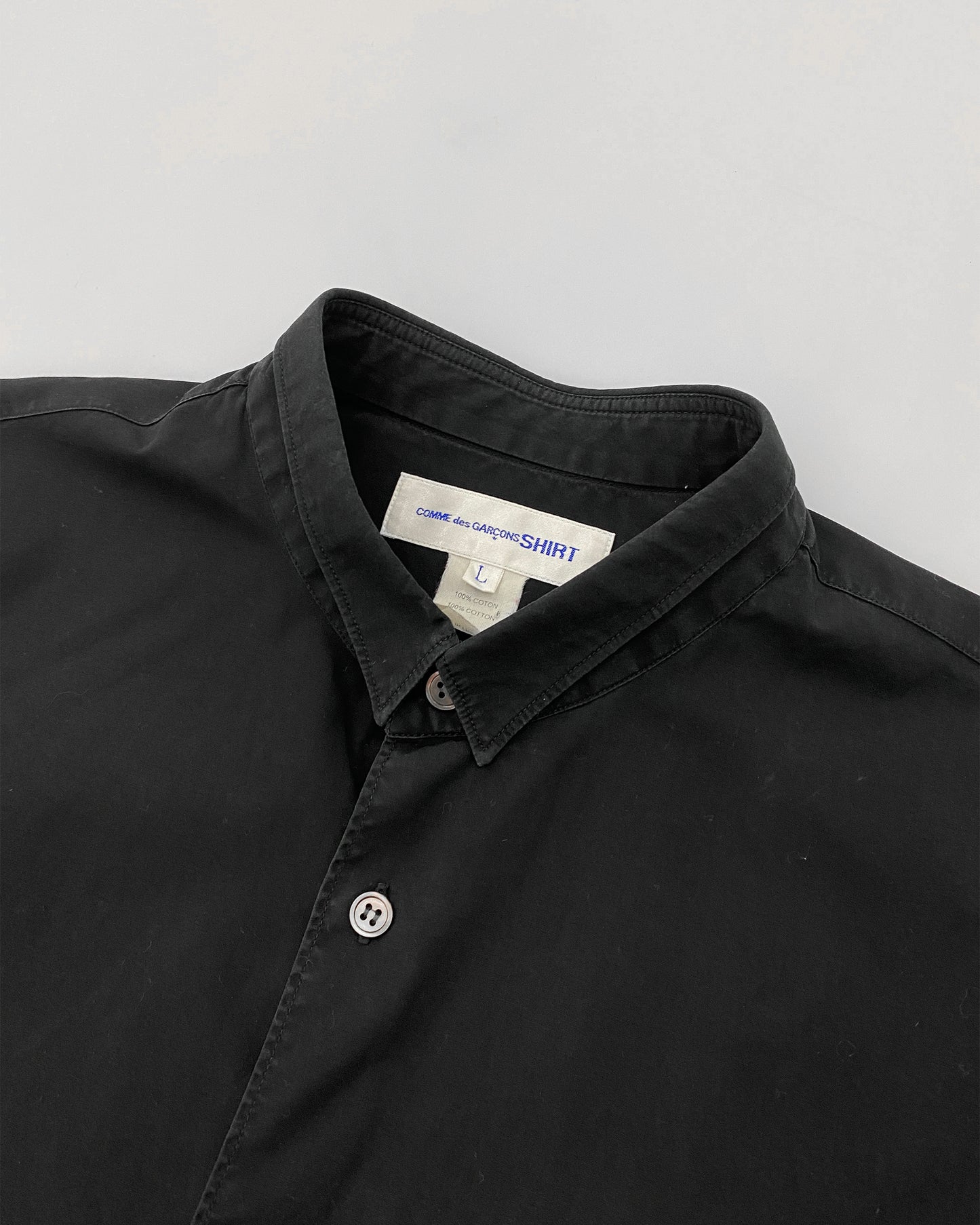 Comme des Garçons Shirt 2000s Small Collar Shirt Black