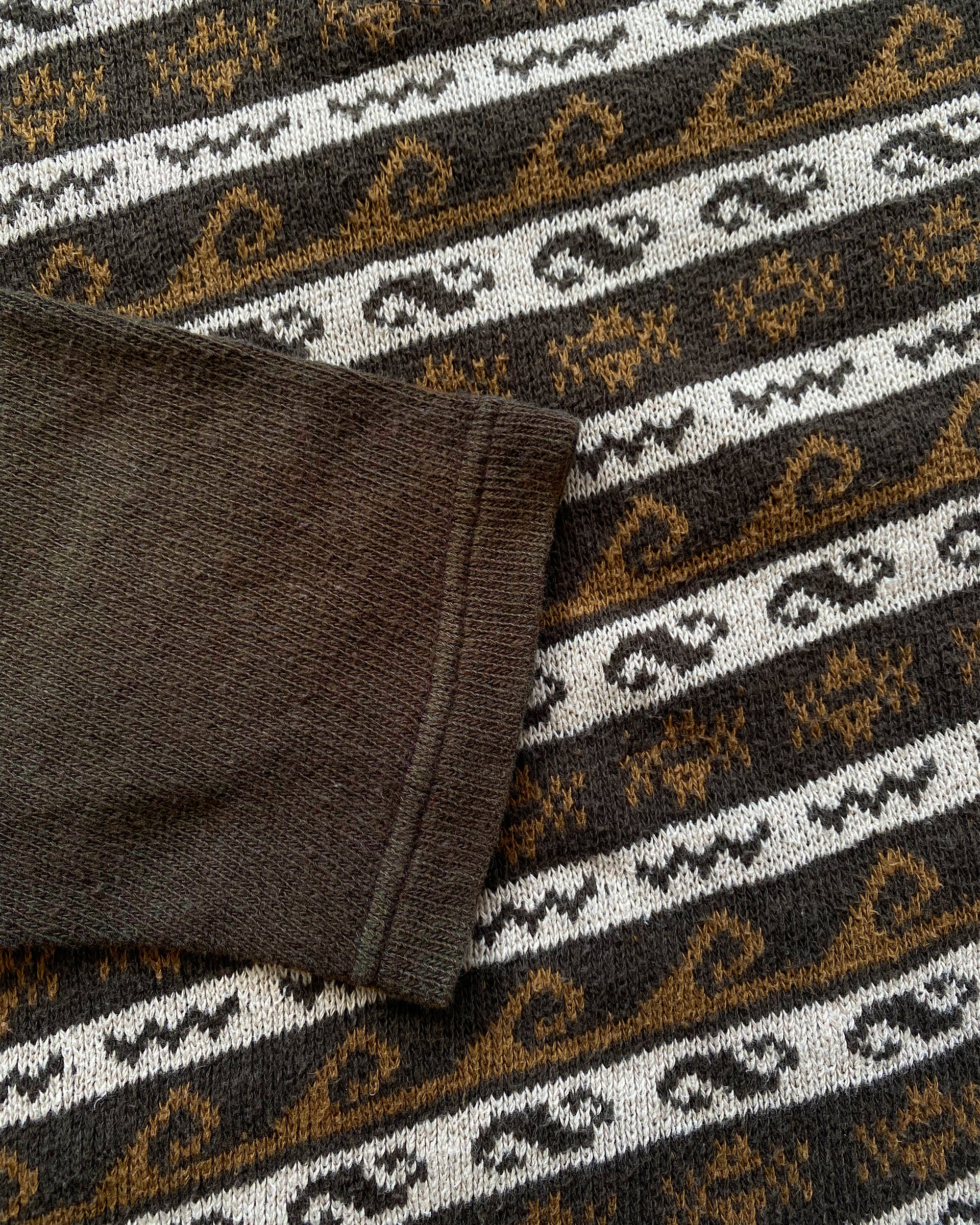 Comme des Garçons Homme AW1997 Asymmetrical Knit Sweater Brown