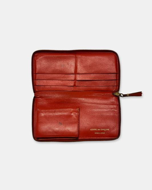 Comme des Garçons 2010s Leather Wallet Orange