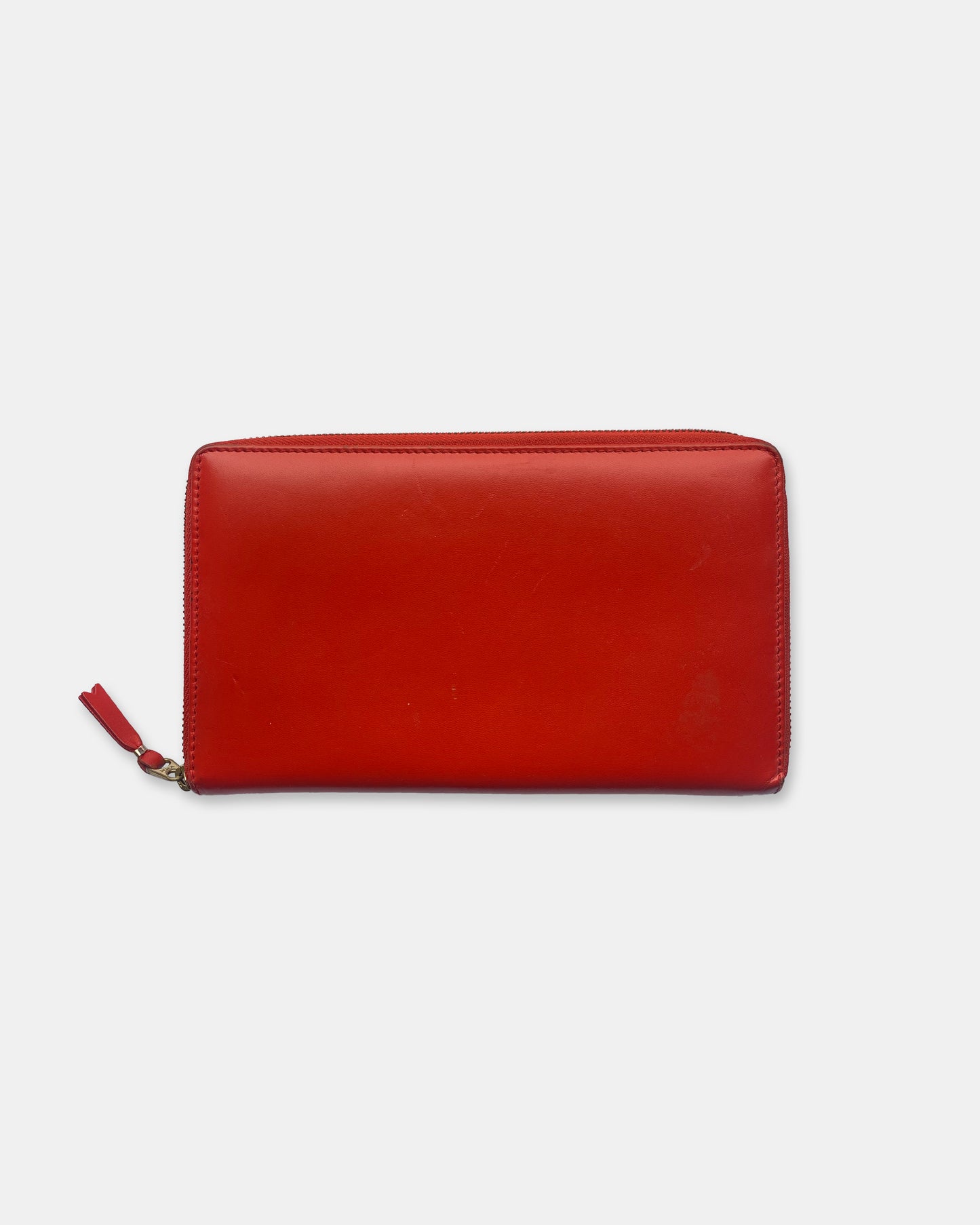 Comme des Garçons 2000s Leather Wallet Orange