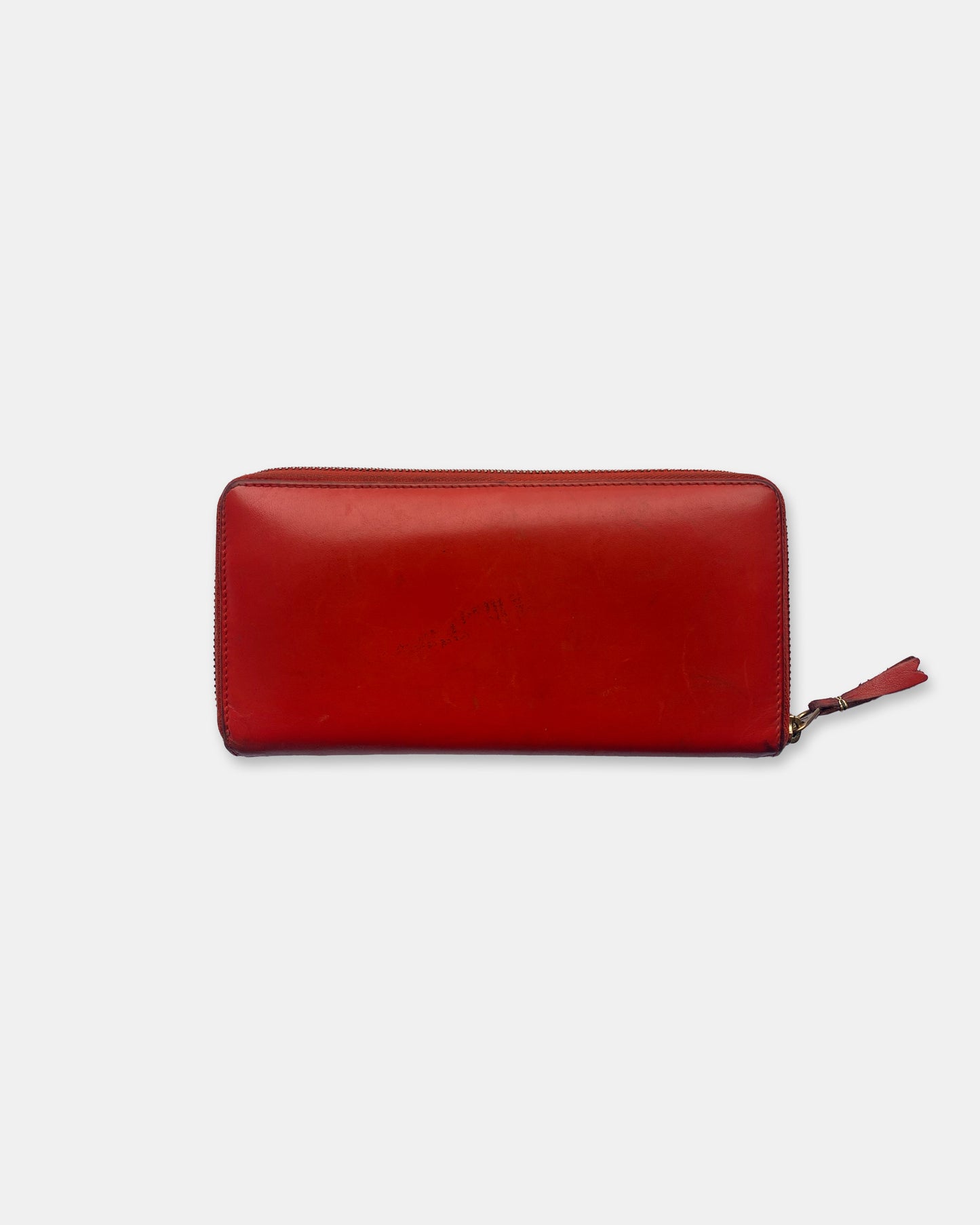 Comme des Garçons 2010s Leather Wallet Orange