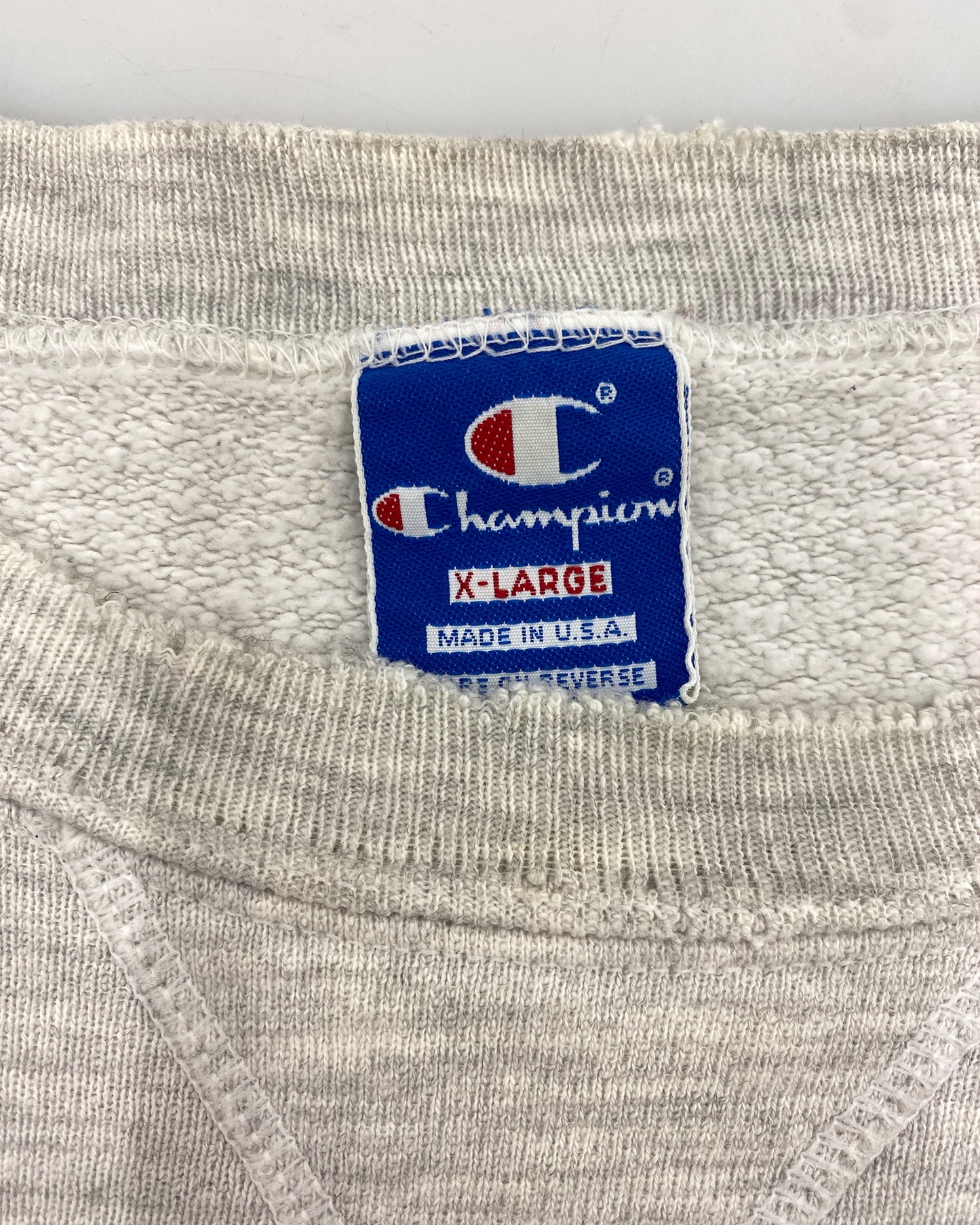 Champion 1980s Made in USA Logo Crewneck Lightgrey