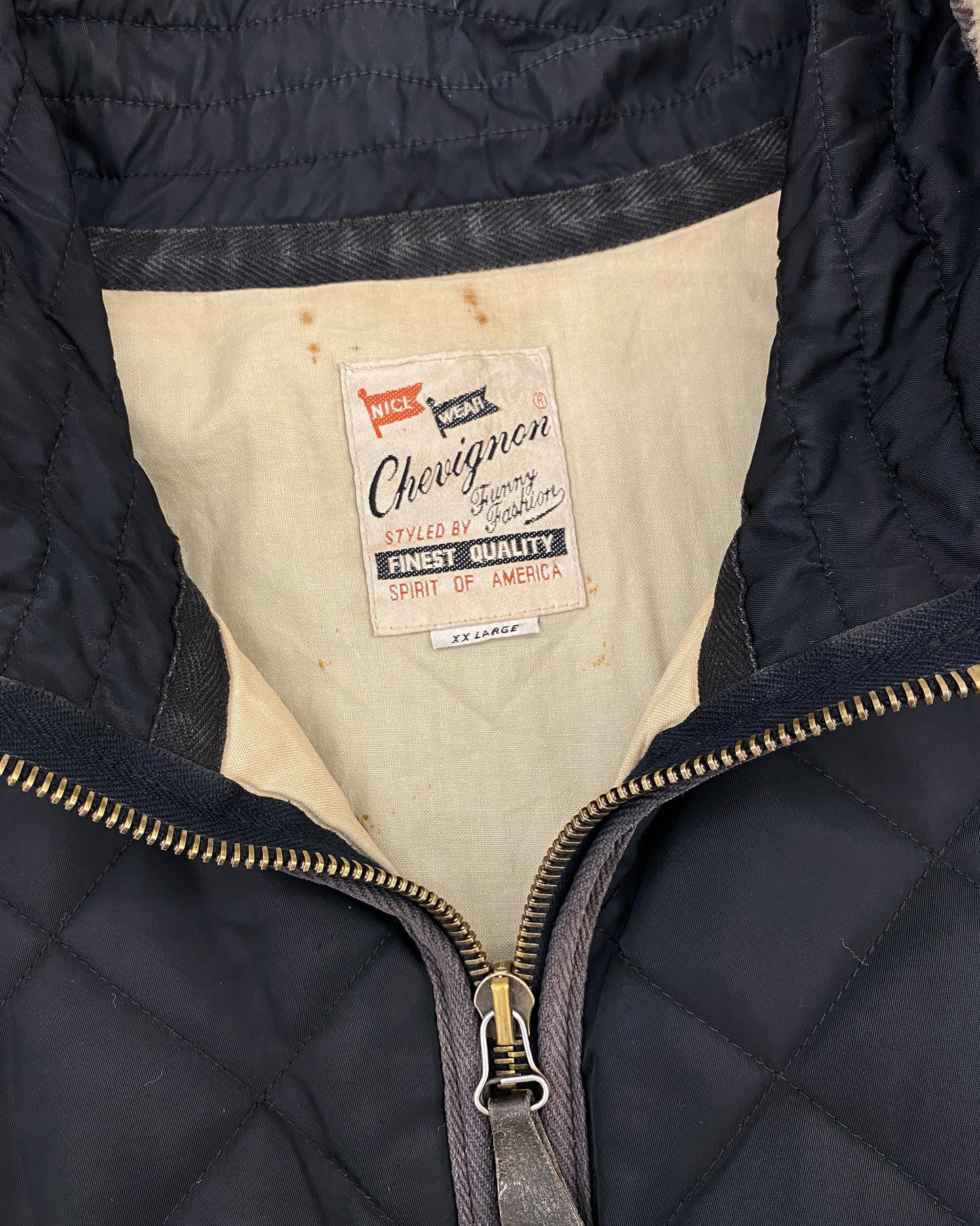 Chevignon 1980er Cosmos Jacke Schwarz 