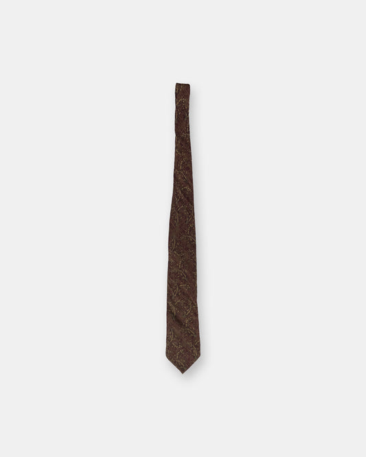 Chloé Homme 1990s Pattern Tie Darkred