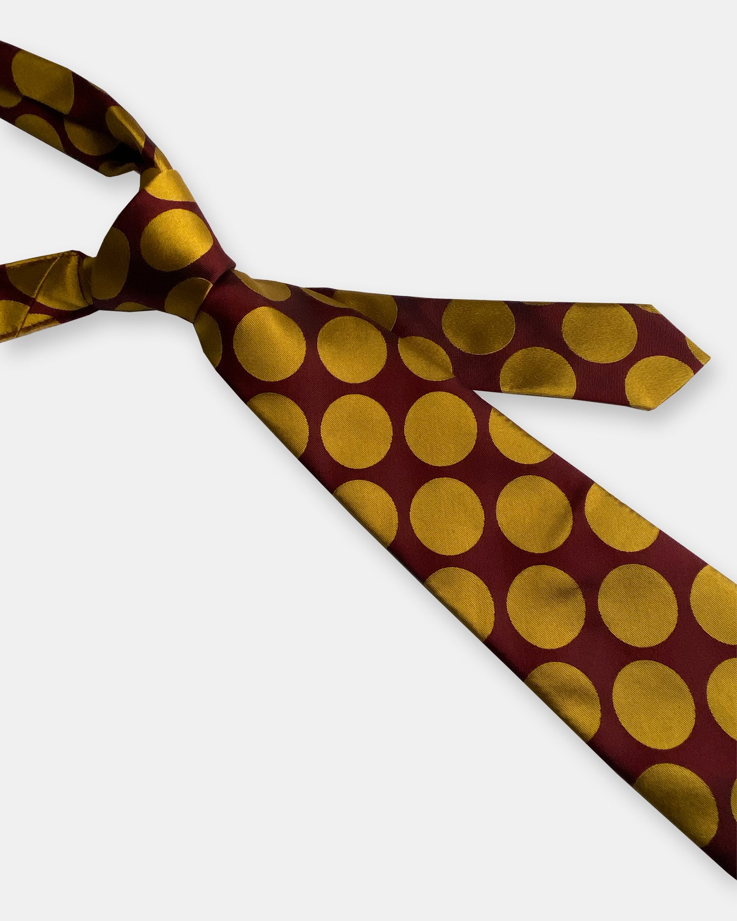 Comme des Garçons Homme Deux 1990s Silk Tie Gold Dots