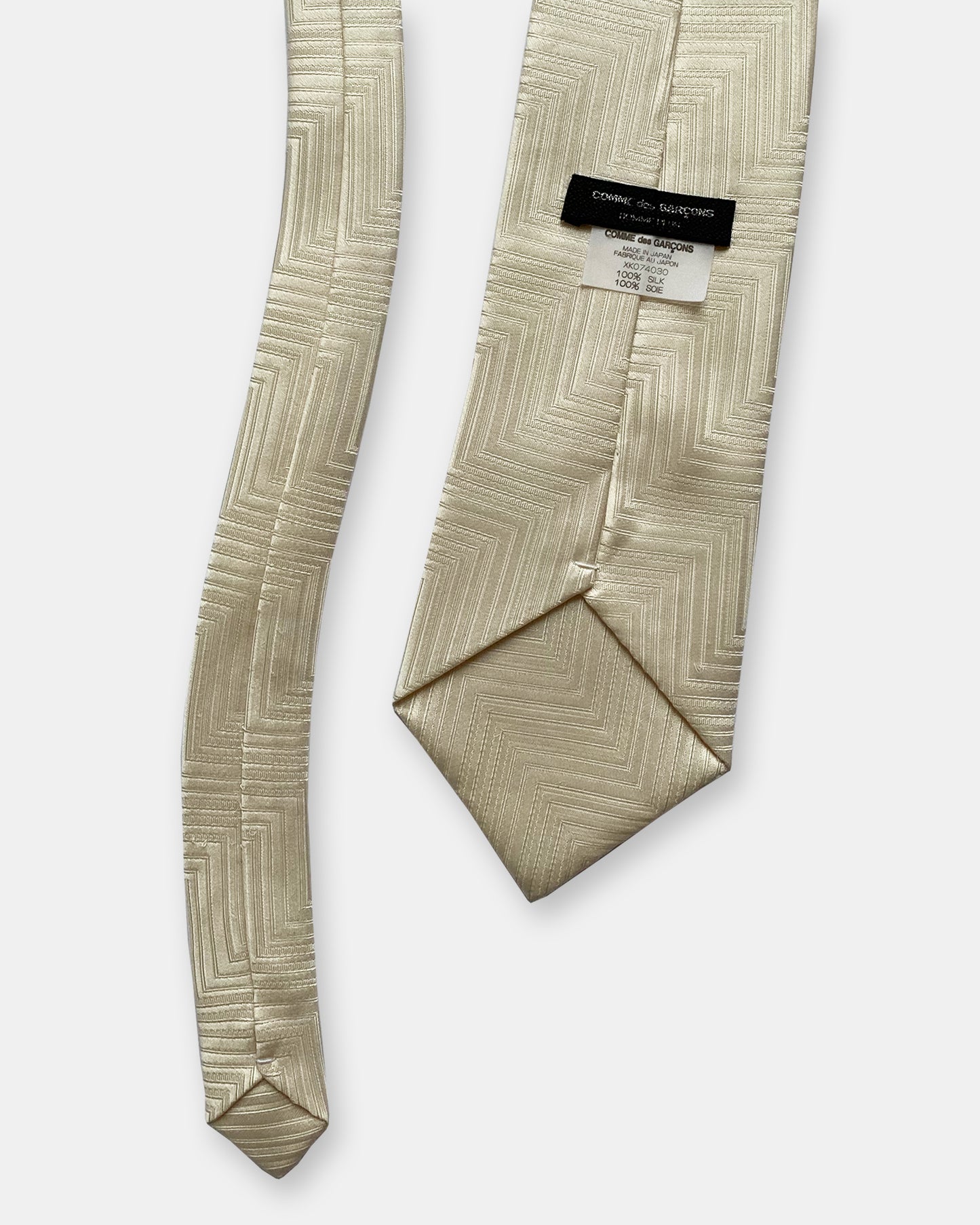 Comme des Garçons 1980s Silk Tie White