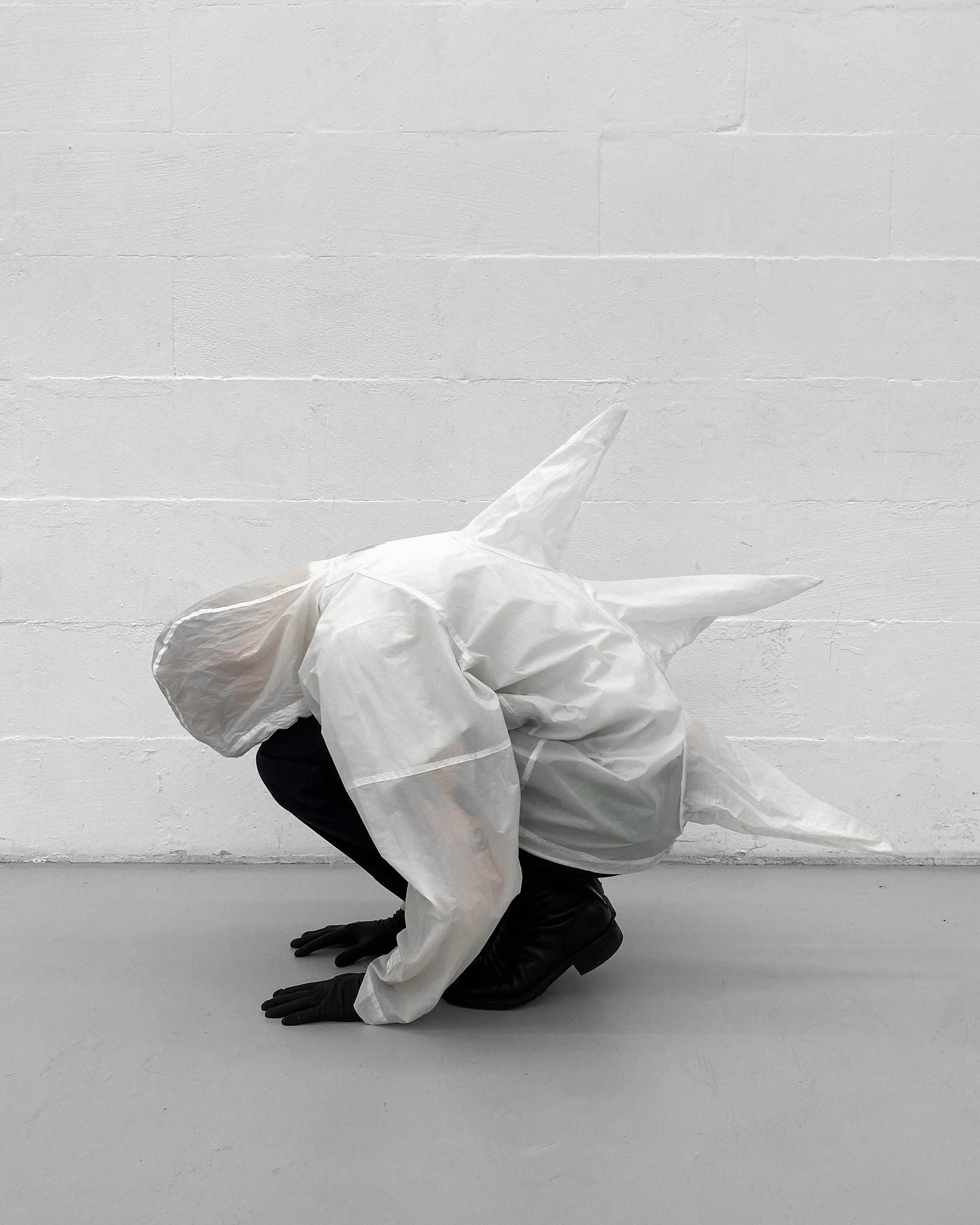 W.&L.T. Walter van Beirendonck AW1996 Dragon Spikes Parka Jacket White