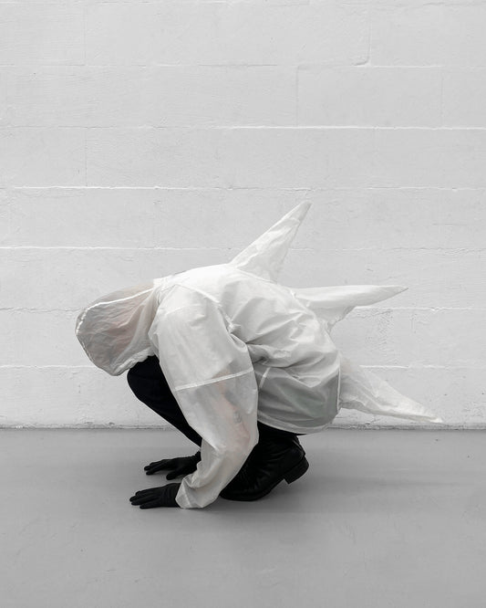 W.&L.T. Walter van Beirendonck AW1996 Dragon Spikes Parka Jacket White