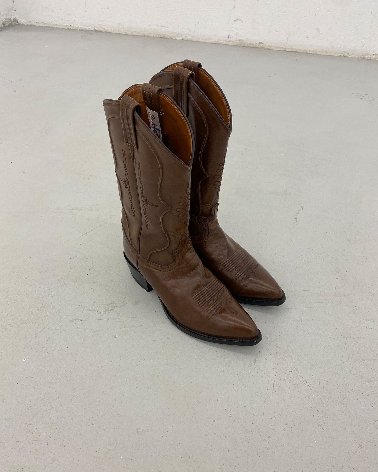 Tony Lama 2000er Cowboystiefel Braun 