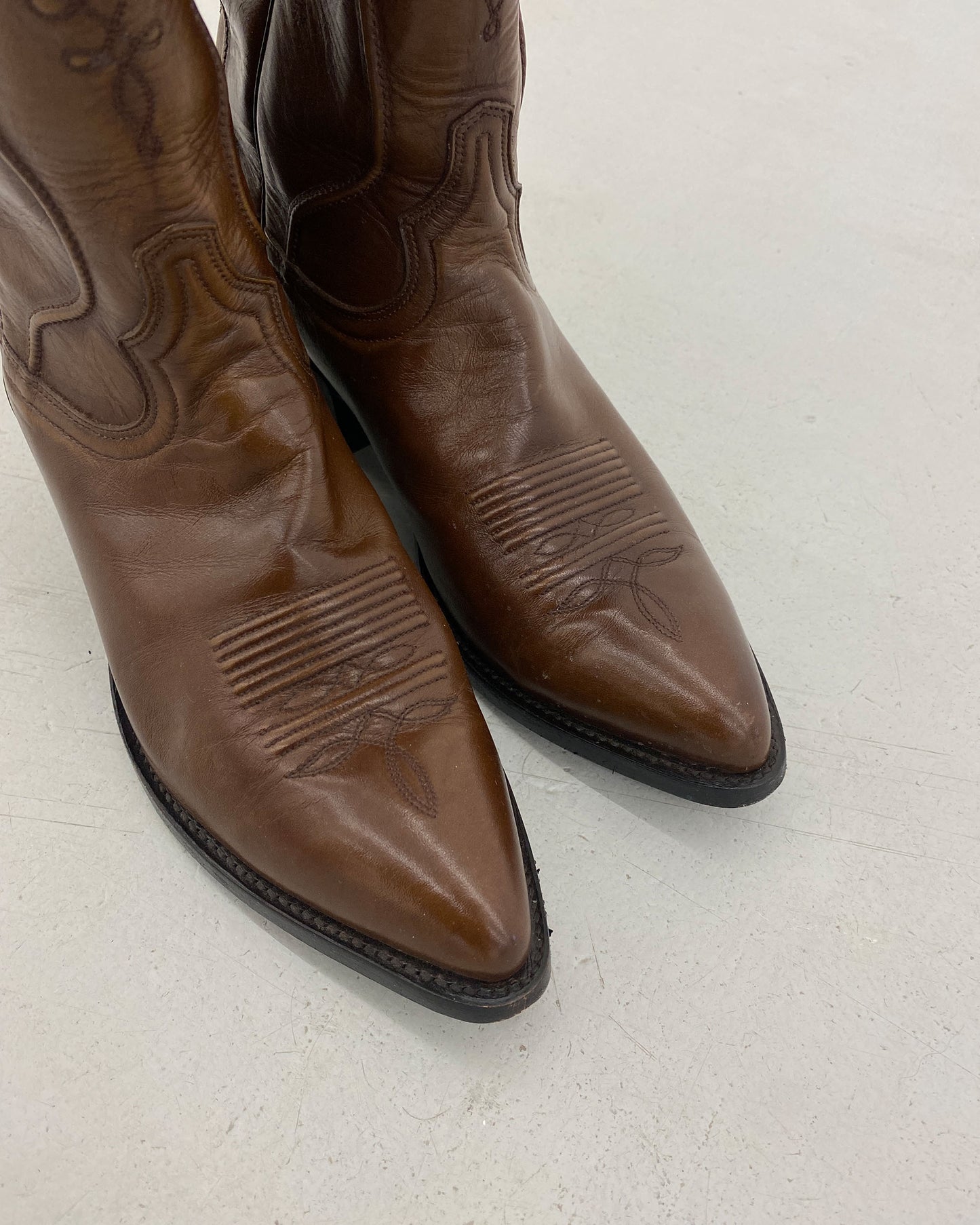 Tony Lama 2000er Cowboystiefel Braun 