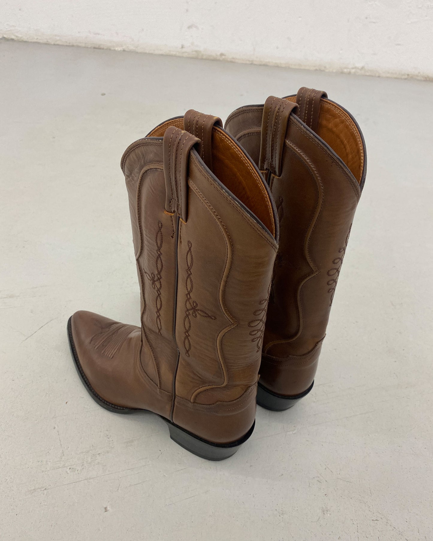 Tony Lama 2000er Cowboystiefel Braun 