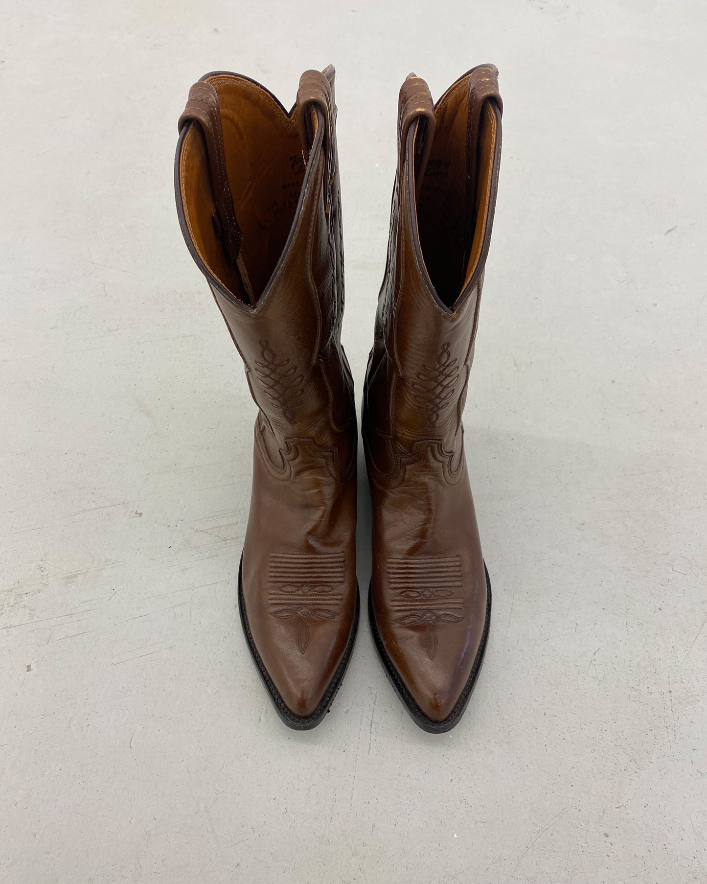 Tony Lama 2000er Cowboystiefel Braun 