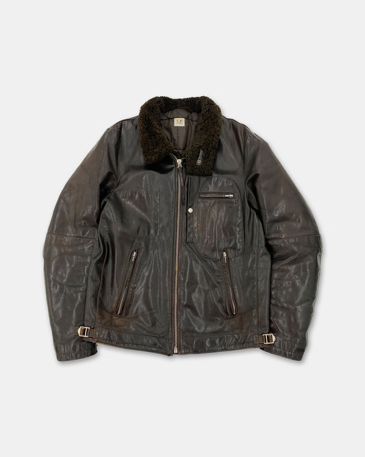 C.P. Company AW2007 Lined Leatherjacket Brown