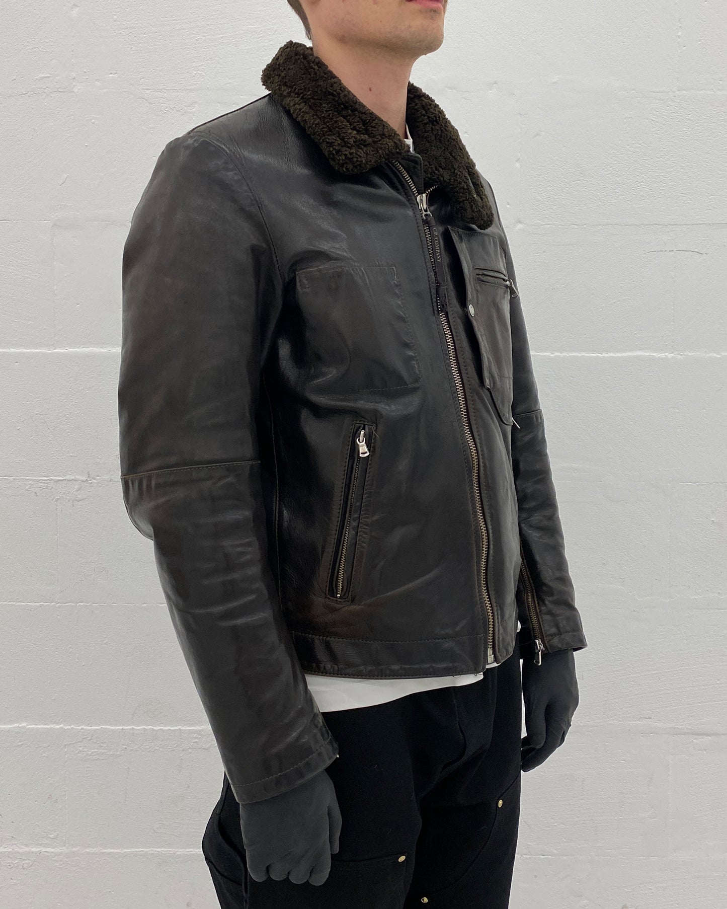 C.P. Company AW2007 Lined Leatherjacket Brown