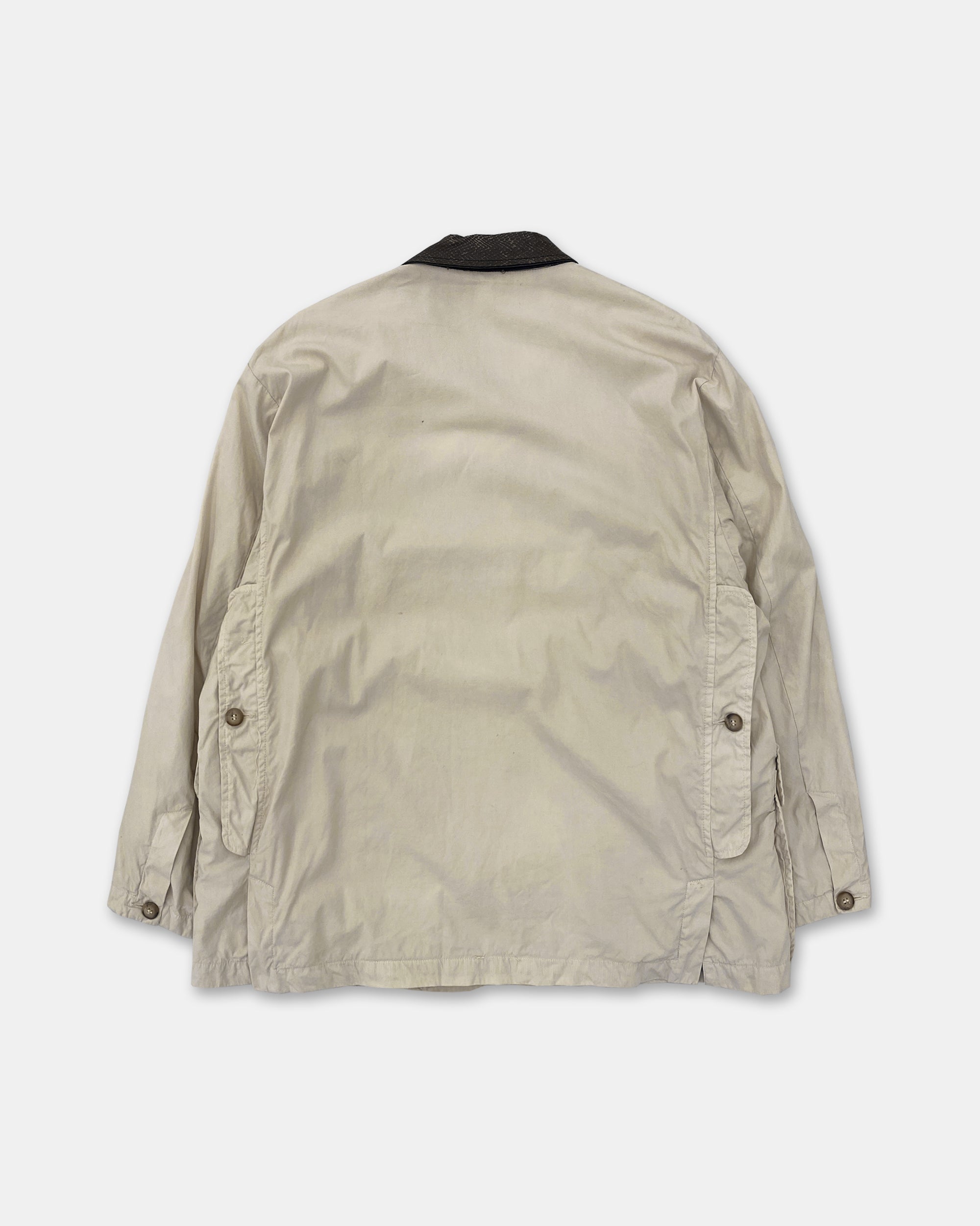 C.P. Company 1980s Snakeskin Collar Fieldjacket Jacket Creme