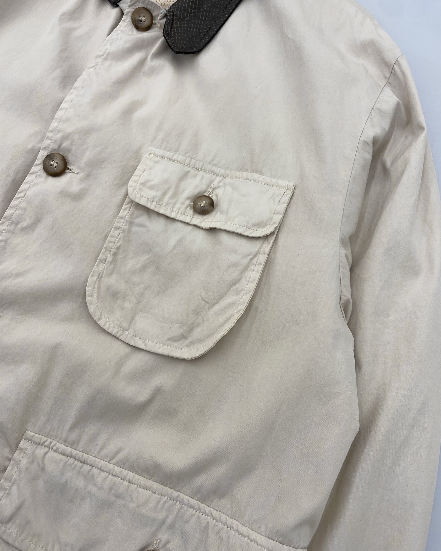 C.P. Company 1980s Snakeskin Collar Fieldjacket Jacket Beige