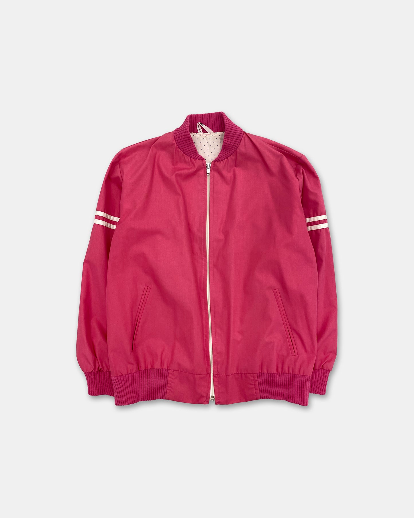 Vintage 1980s Light Bomber Jacket Pink