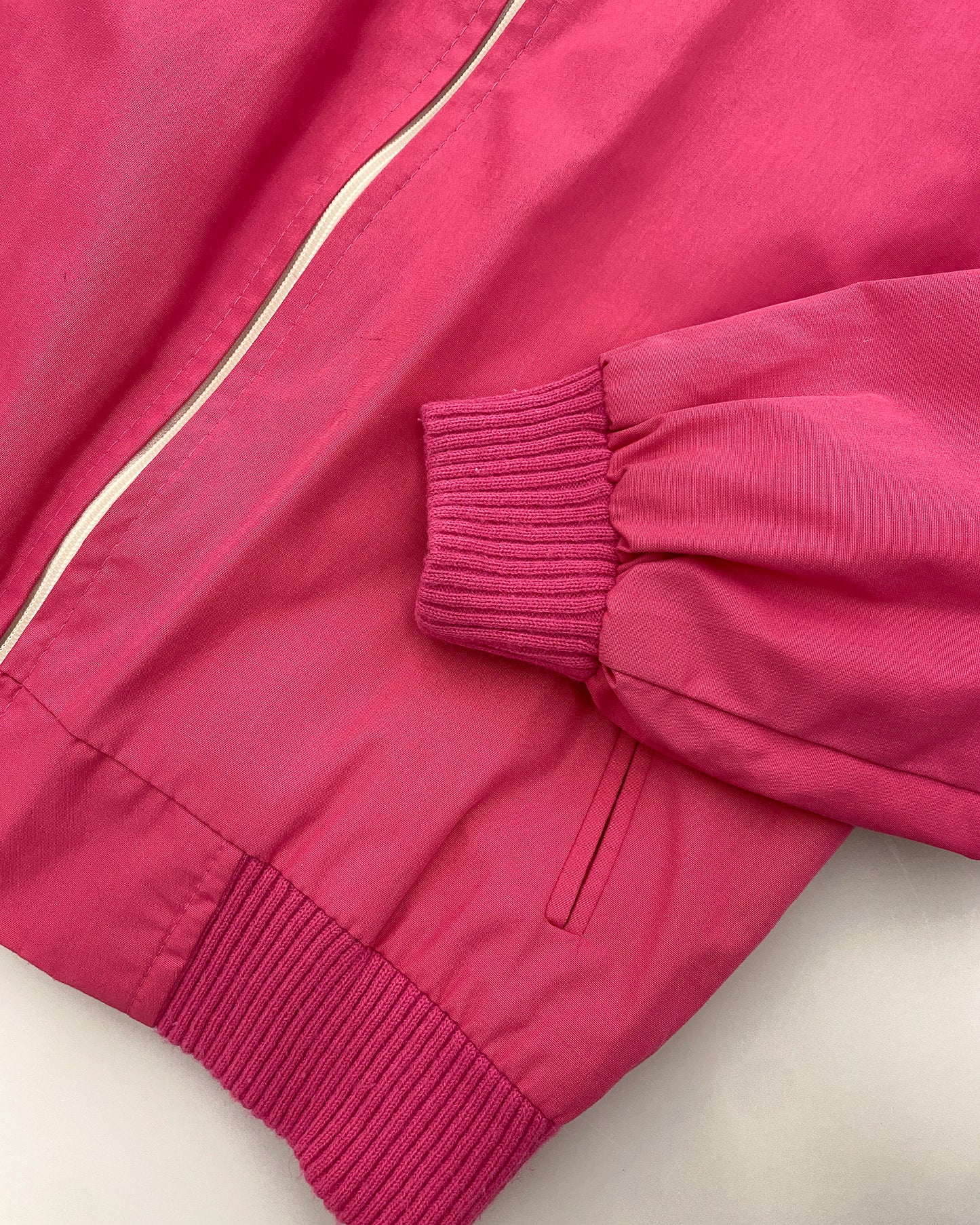 Vintage 1980s Light Bomber Jacket Pink