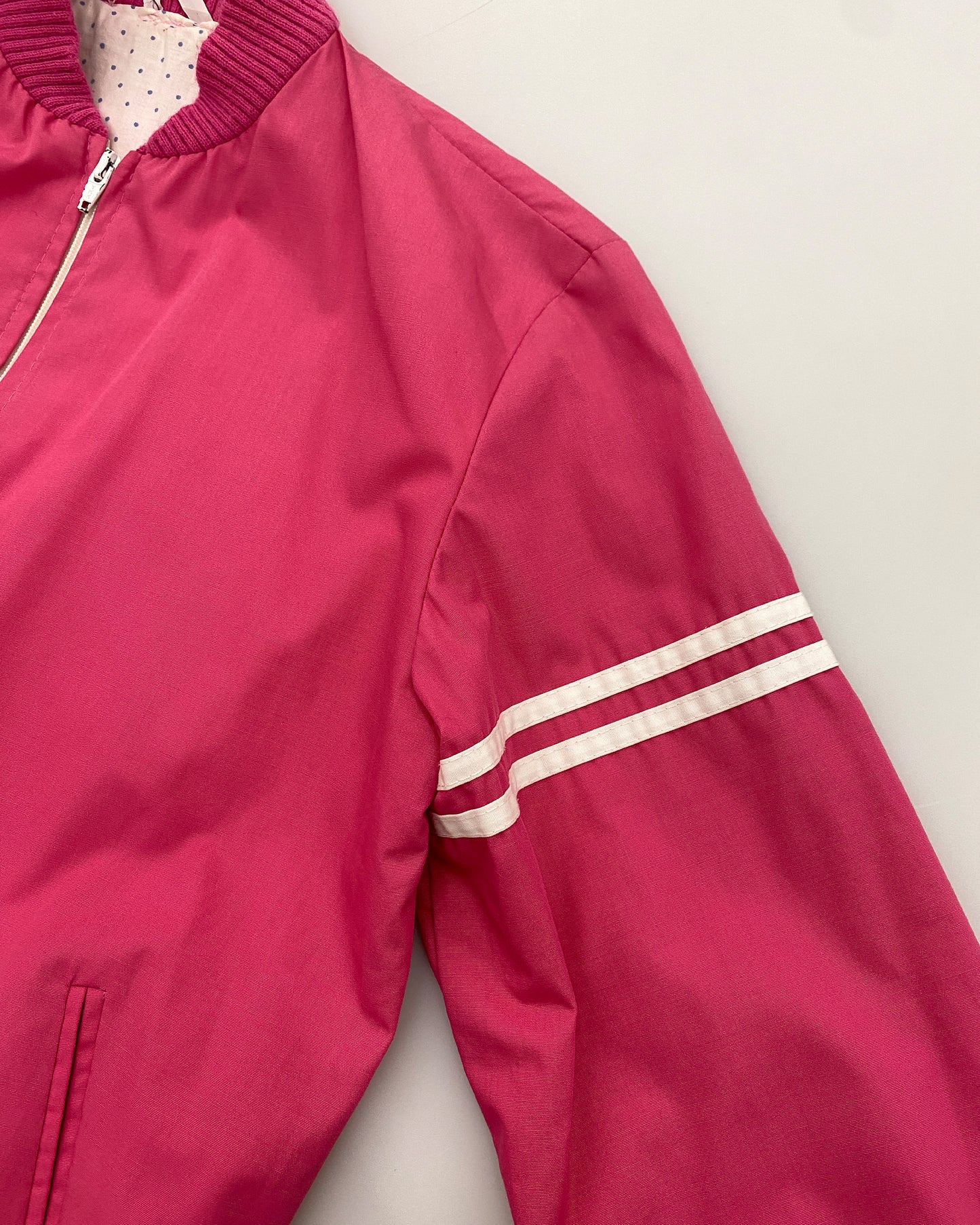 Vintage 1980s Light Bomber Jacket Pink