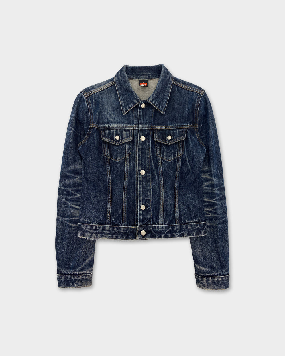 Diesel 2000s Faded Denim Jacket Blue