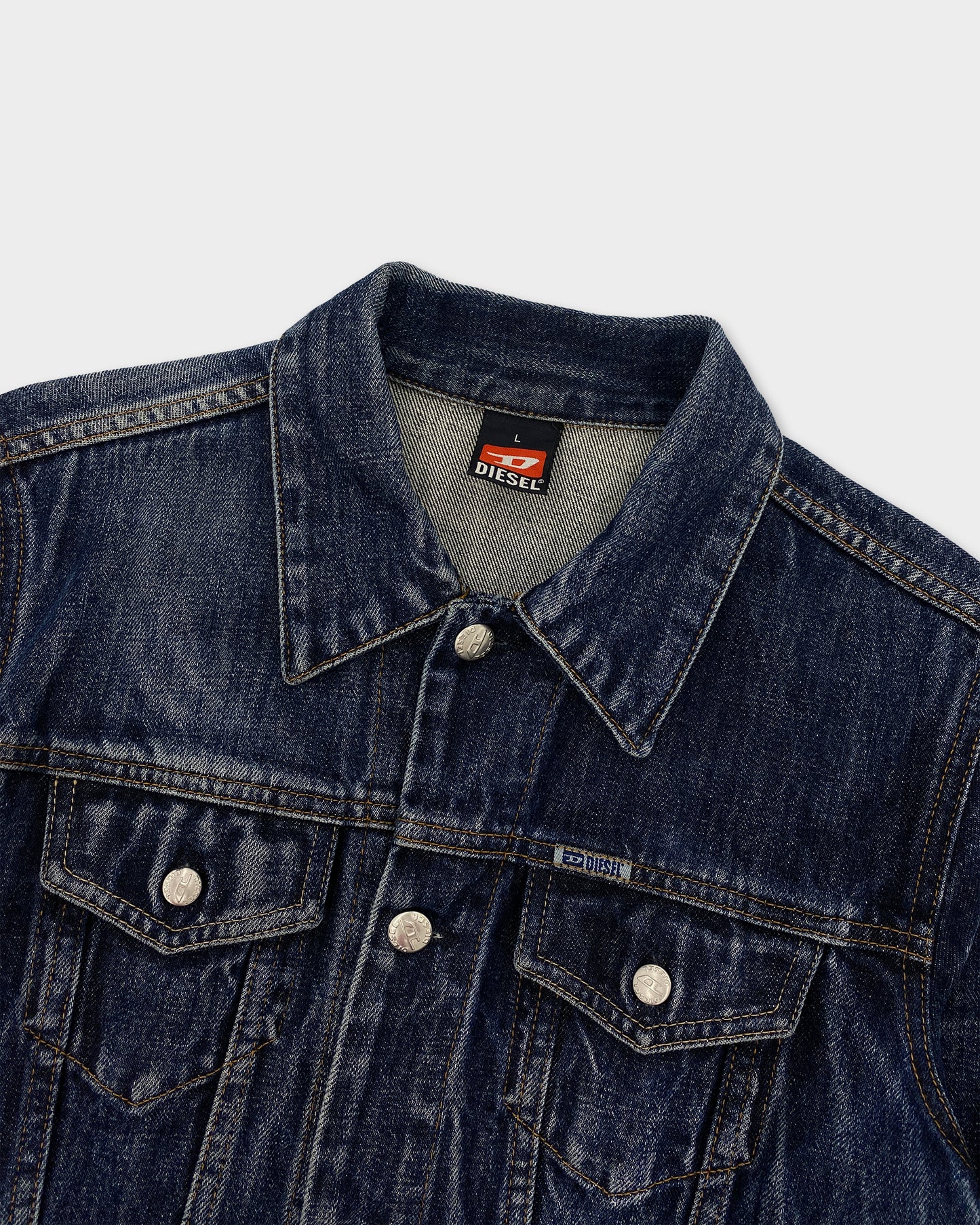 Diesel 2000s Faded Denim Jacket Blue