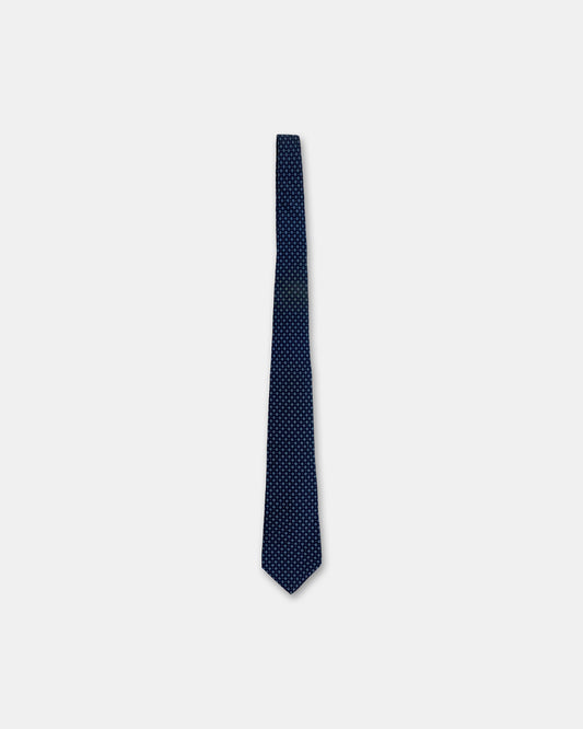 Christian Dior 1990s Pattern Tie Blue