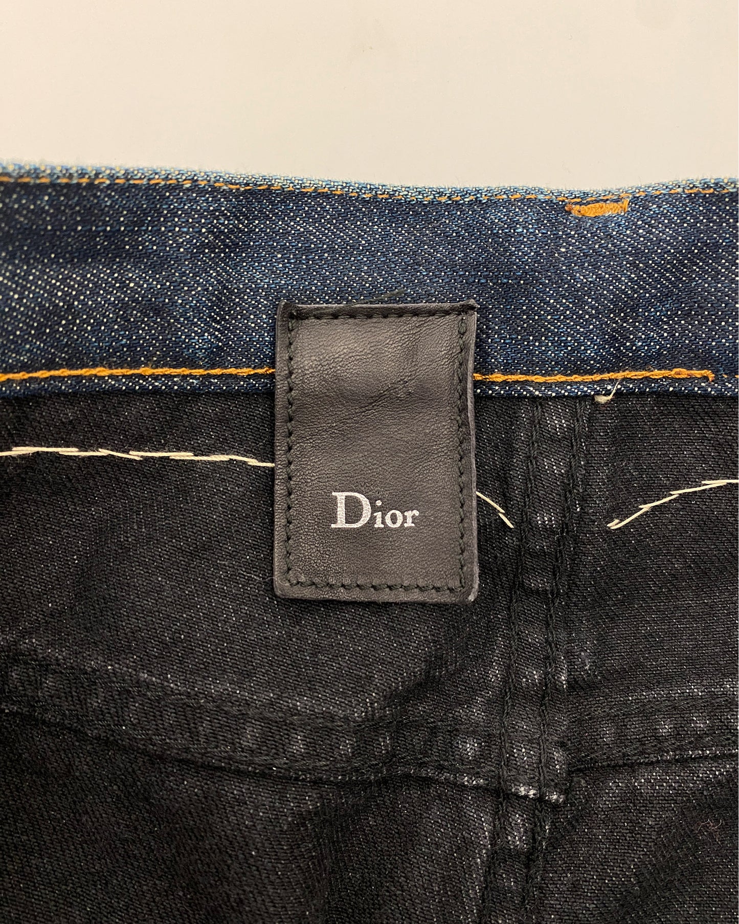 Dior Homme AW2006 Kummerbund Denim Schwarz Blau 