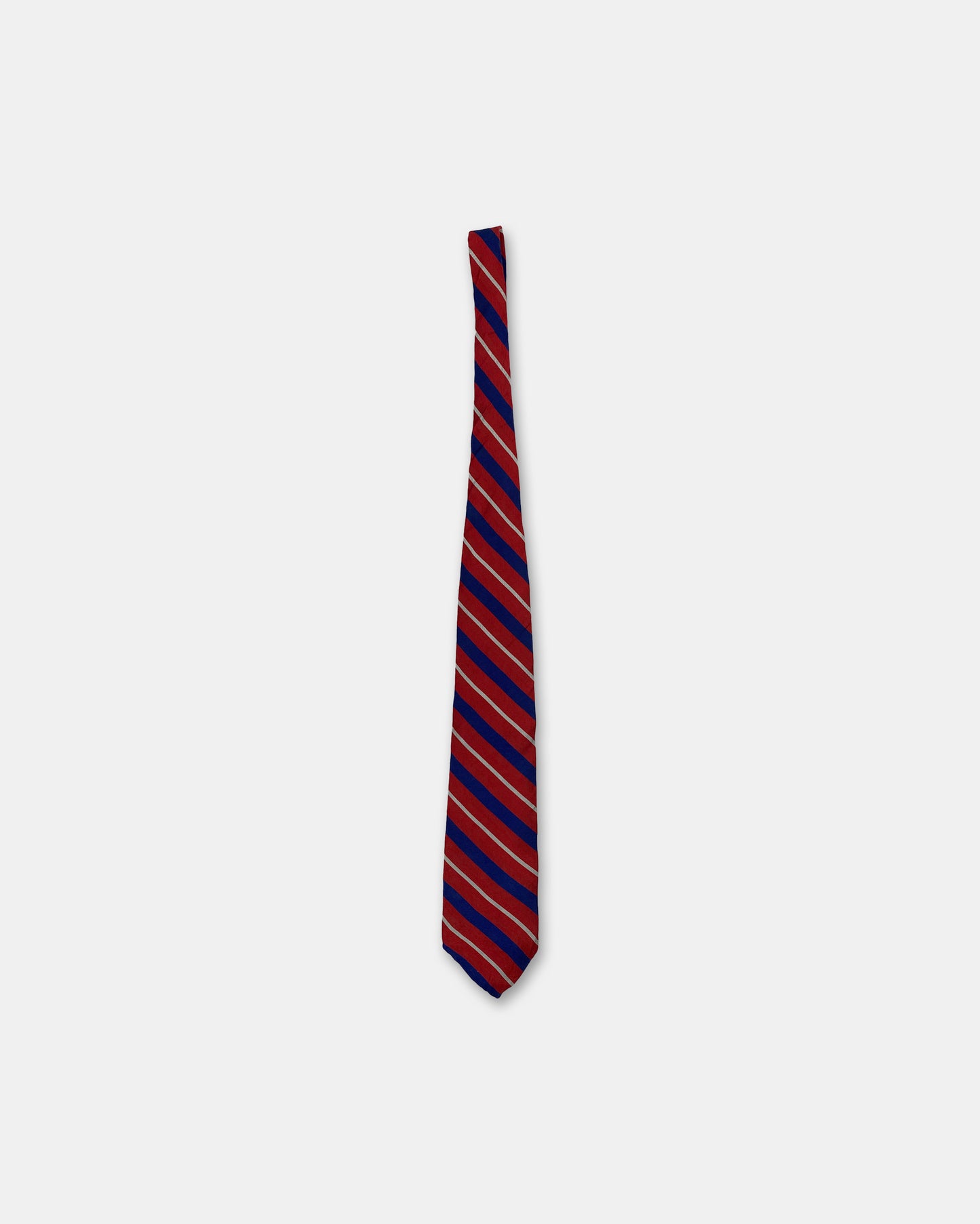 Christian Dior 1990s Striped Tie Red Blue