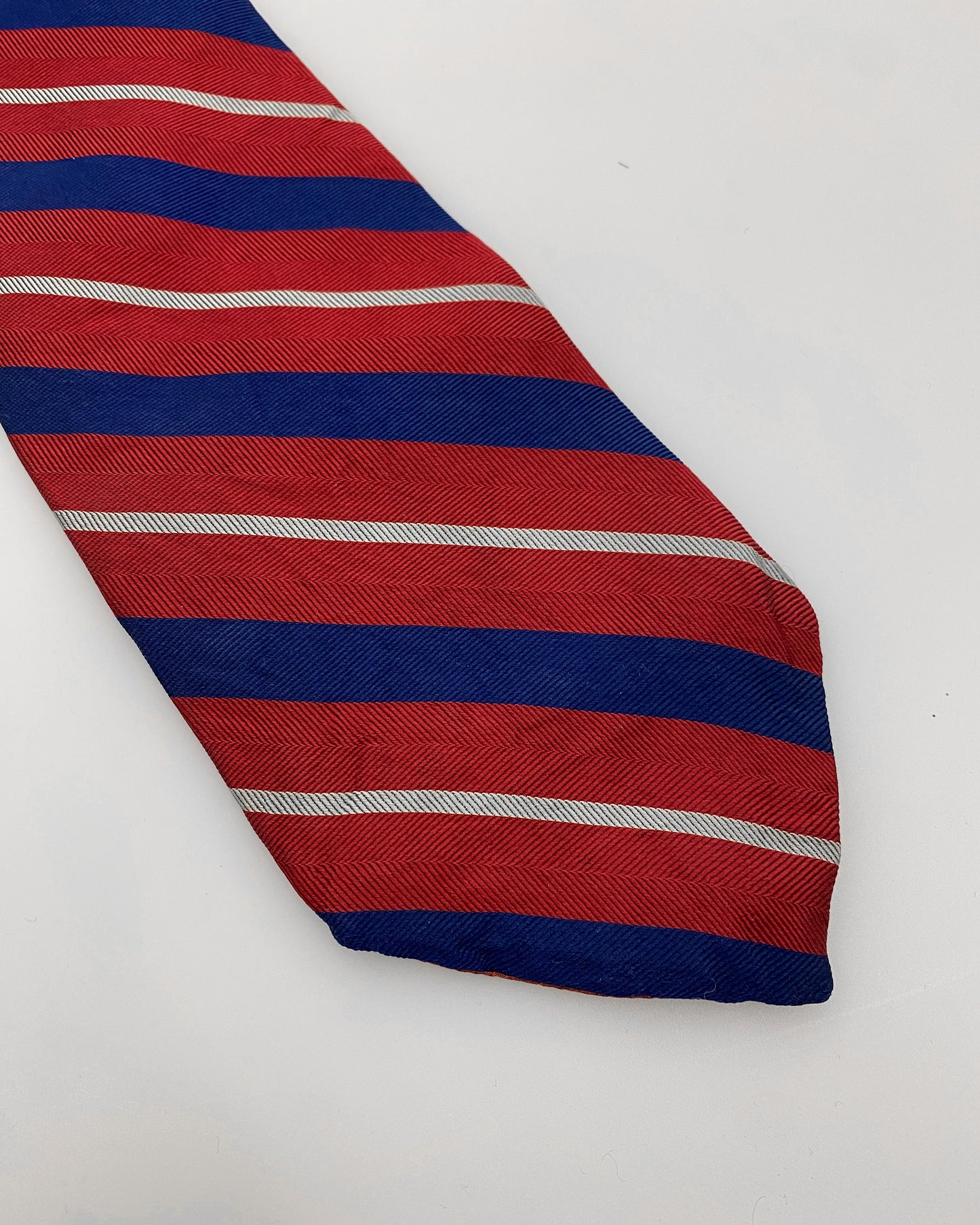 Christian Dior 1990s Striped Tie Red Blue