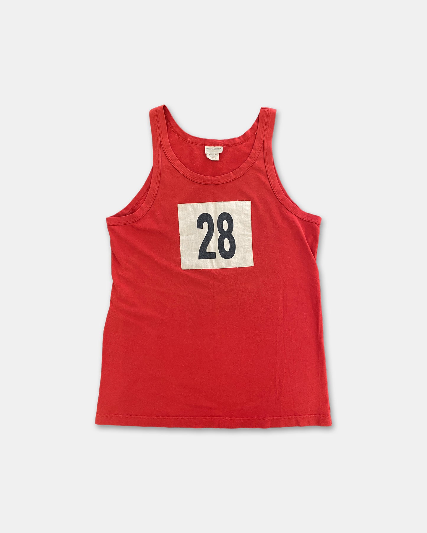 Dries Van Noten SS2000 Number Tanktop Red